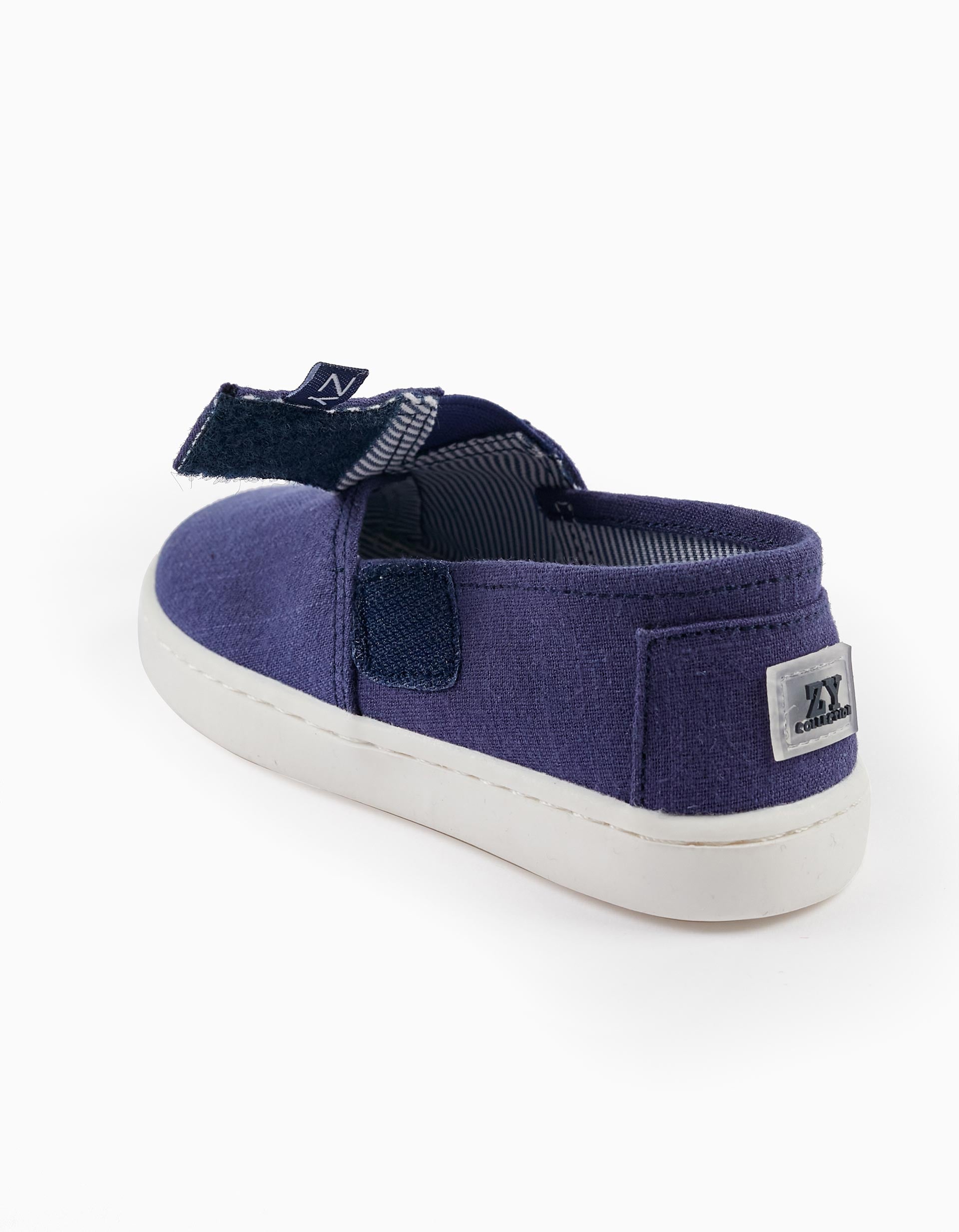 Fabric Espadrilles for Baby Boy, Dark Blue