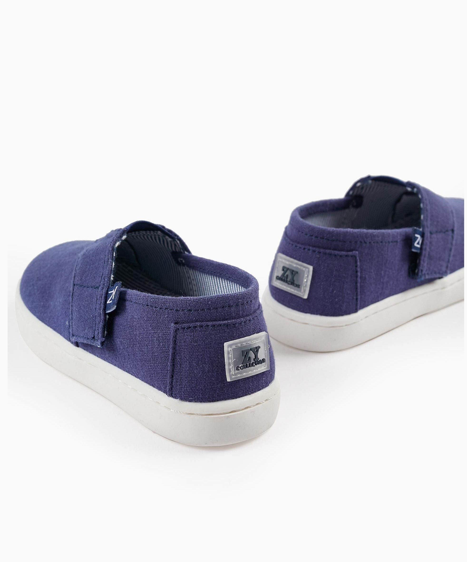 Fabric Espadrilles for Baby Boy, Dark Blue