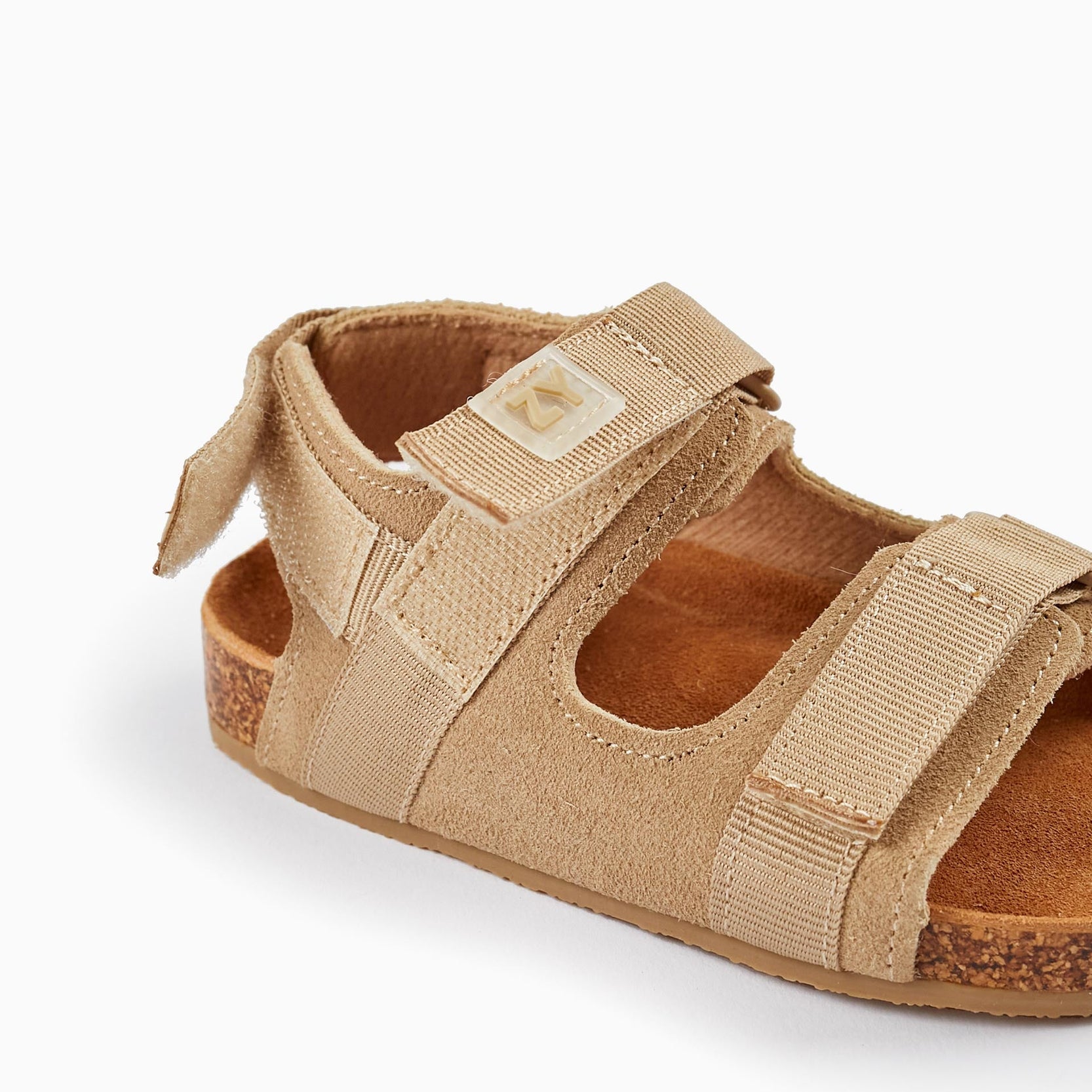 Leather Sandals for Baby Boys, Beige