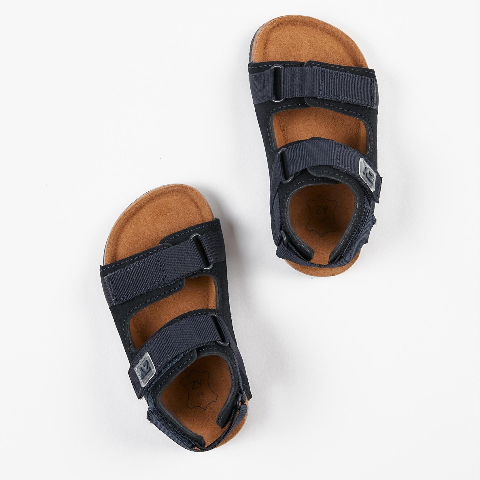 Leather Sandals for Baby Boys, Dark Blue