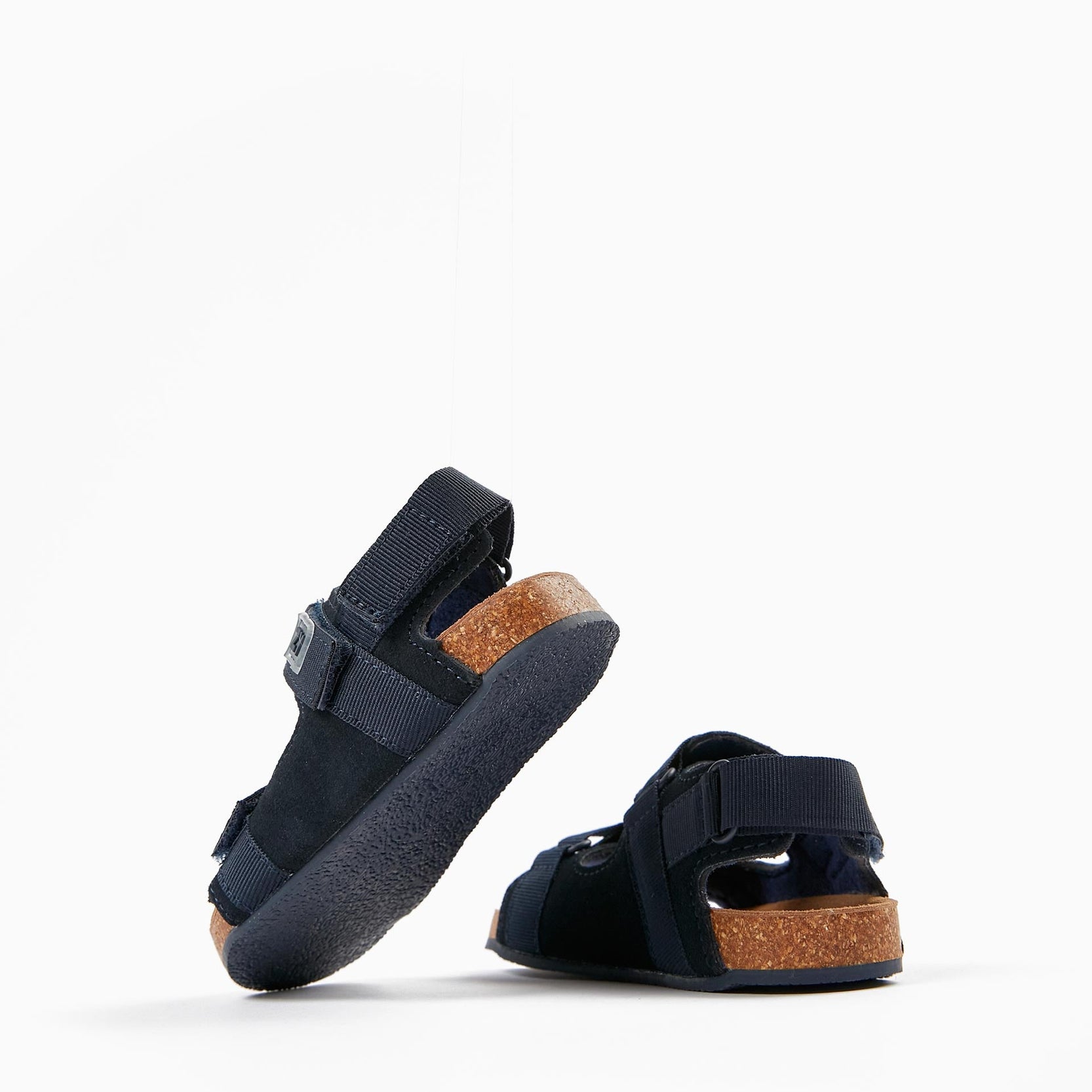 Leather Sandals for Baby Boys, Dark Blue