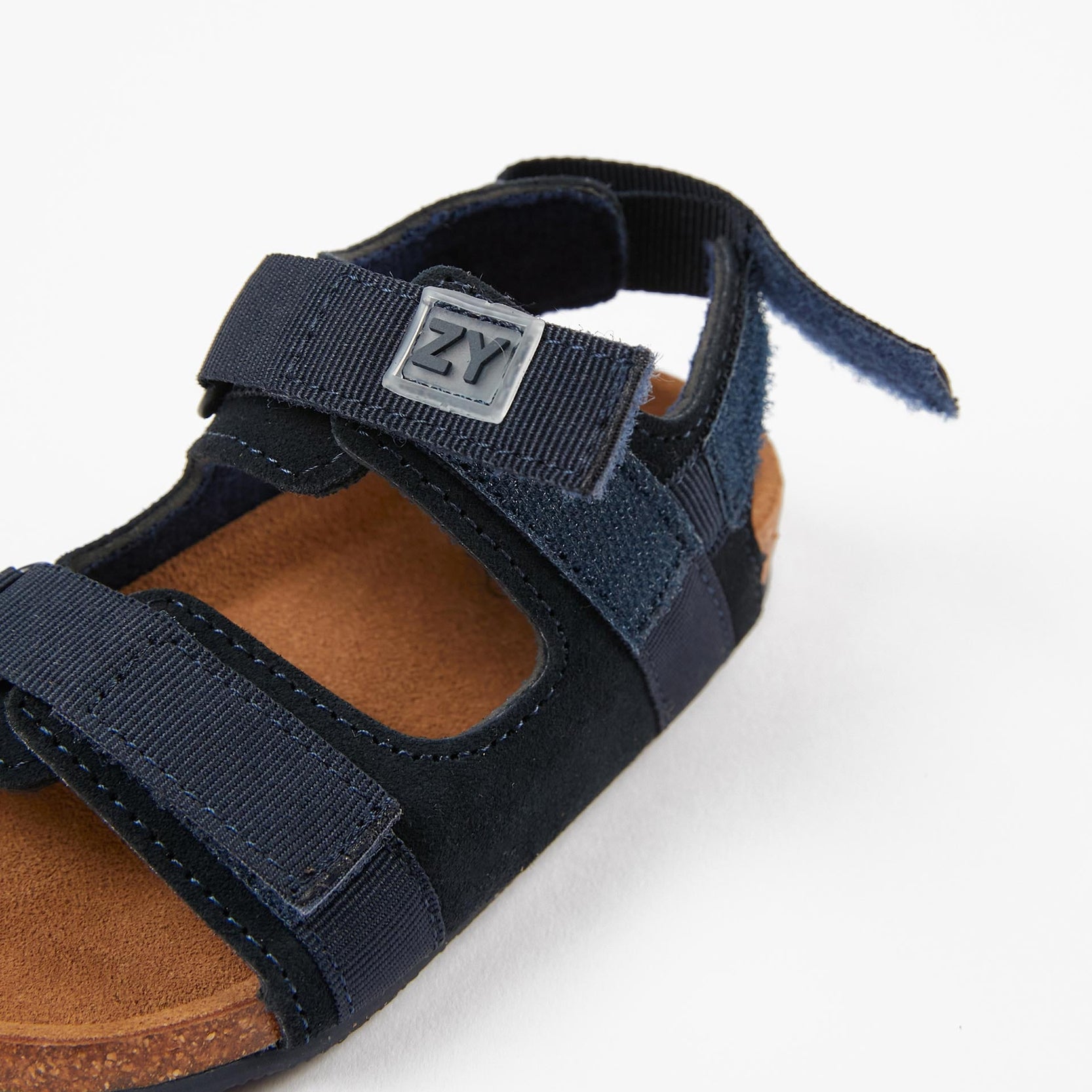 Leather Sandals for Baby Boys, Dark Blue