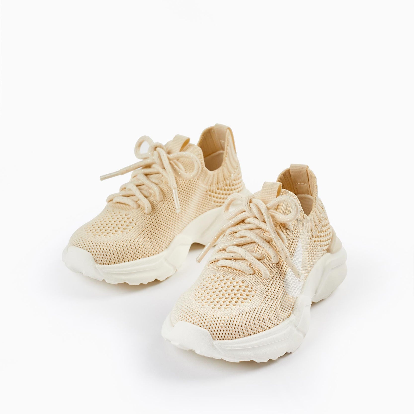 Sports Trainers in Mesh for Baby Girls 'Superlight', Beige/White