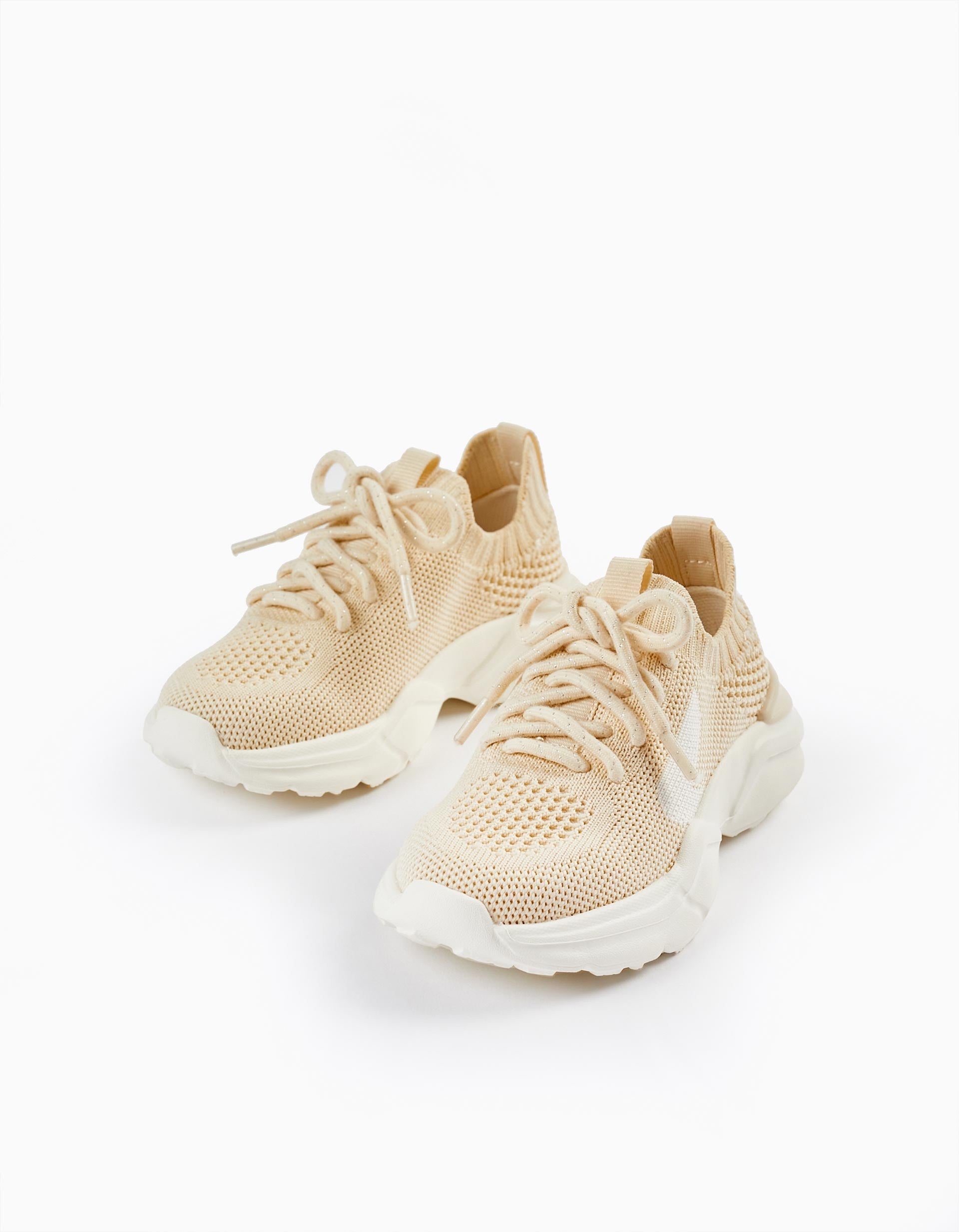 Sports Trainers in Mesh for Baby Girls 'Superlight', Beige/White