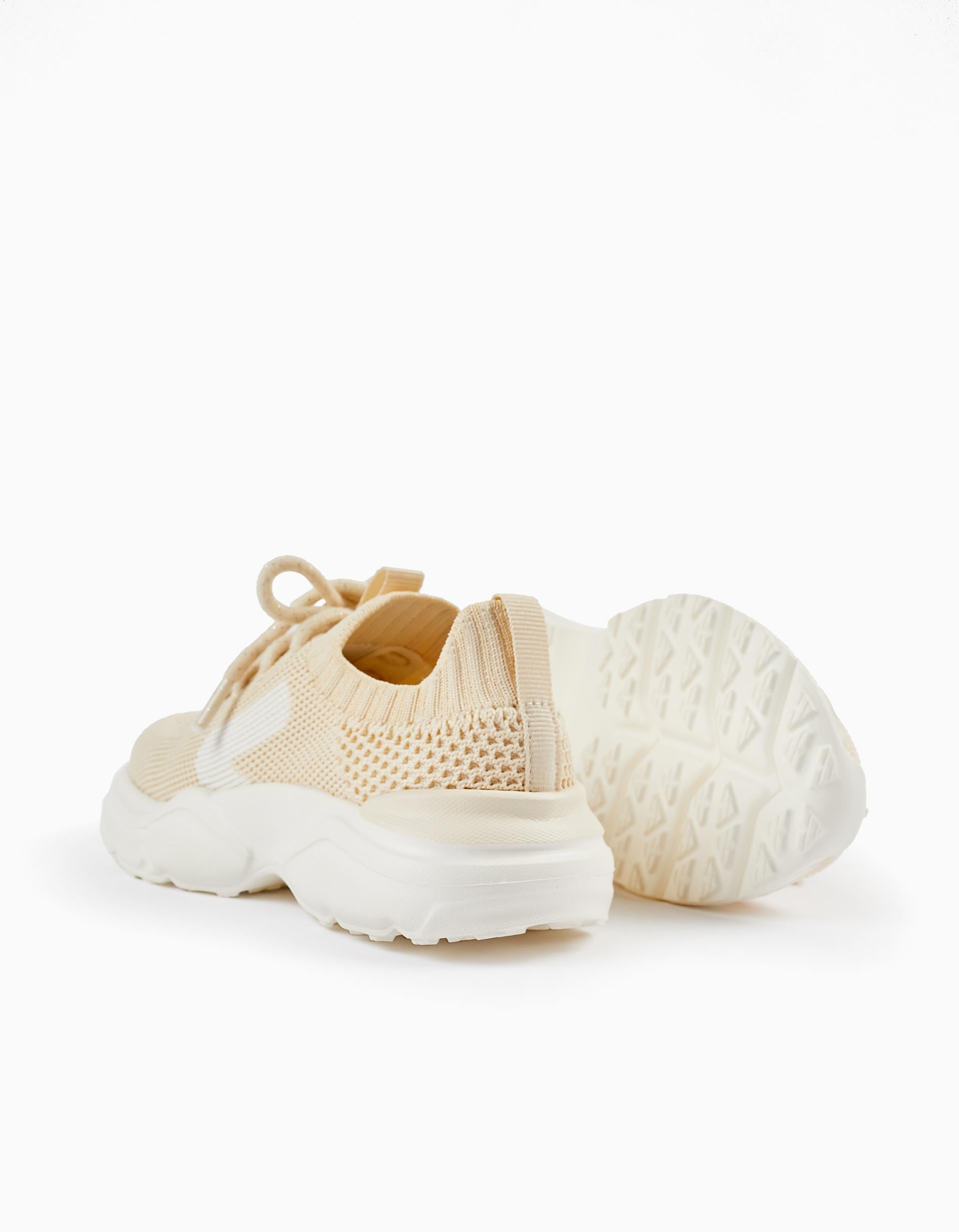 Sports Trainers in Mesh for Baby Girls 'Superlight', Beige/White