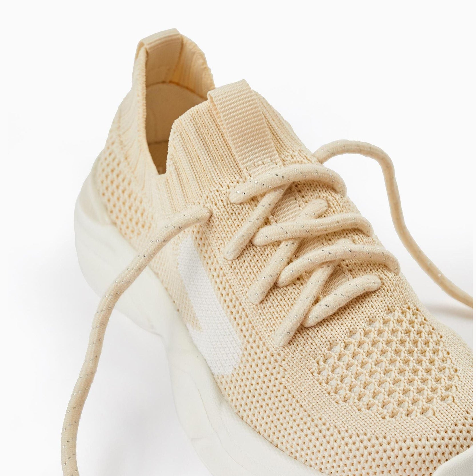 Sports Trainers in Mesh for Baby Girls 'Superlight', Beige/White