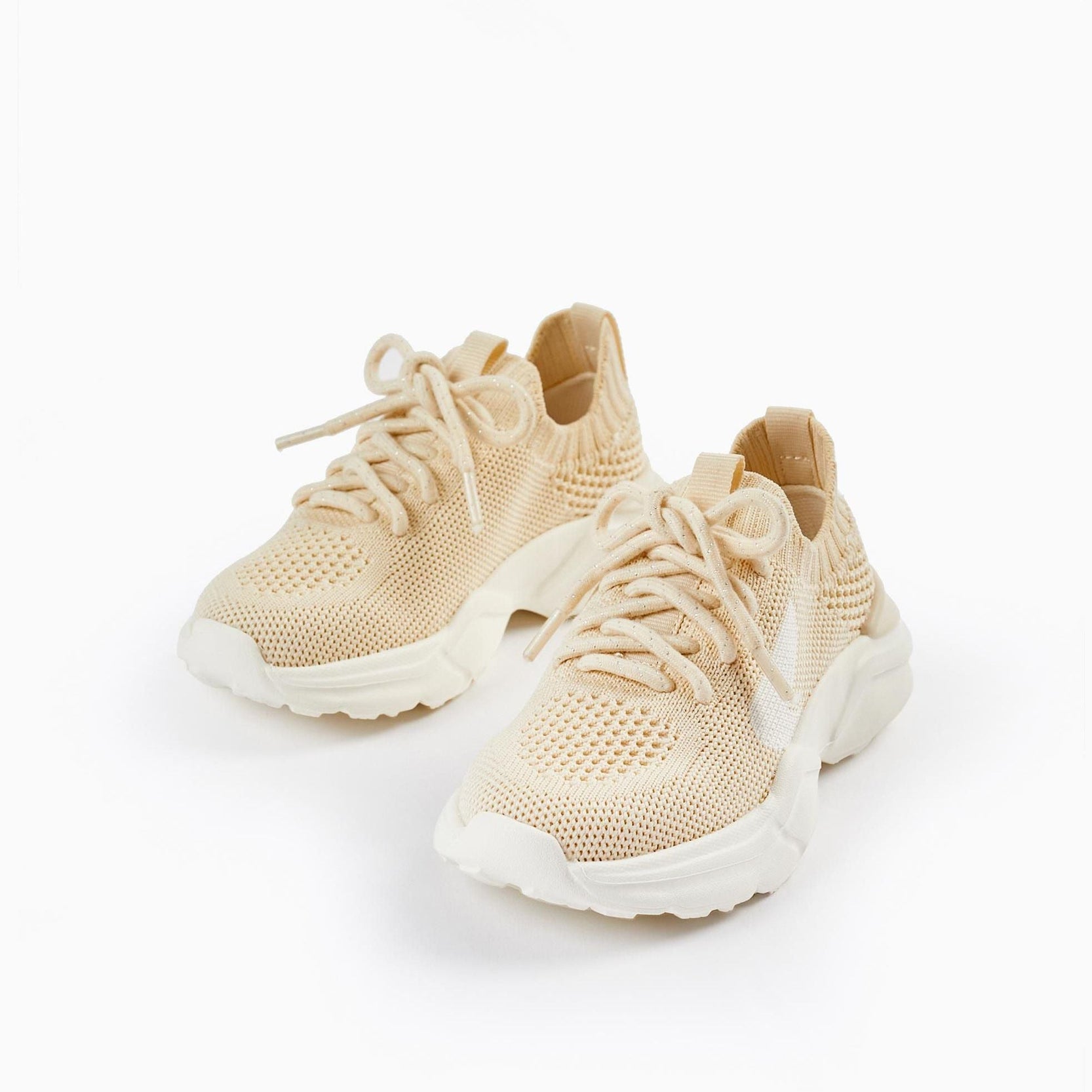 Sports Trainers in Mesh for Baby Girls 'Superlight', Beige/White