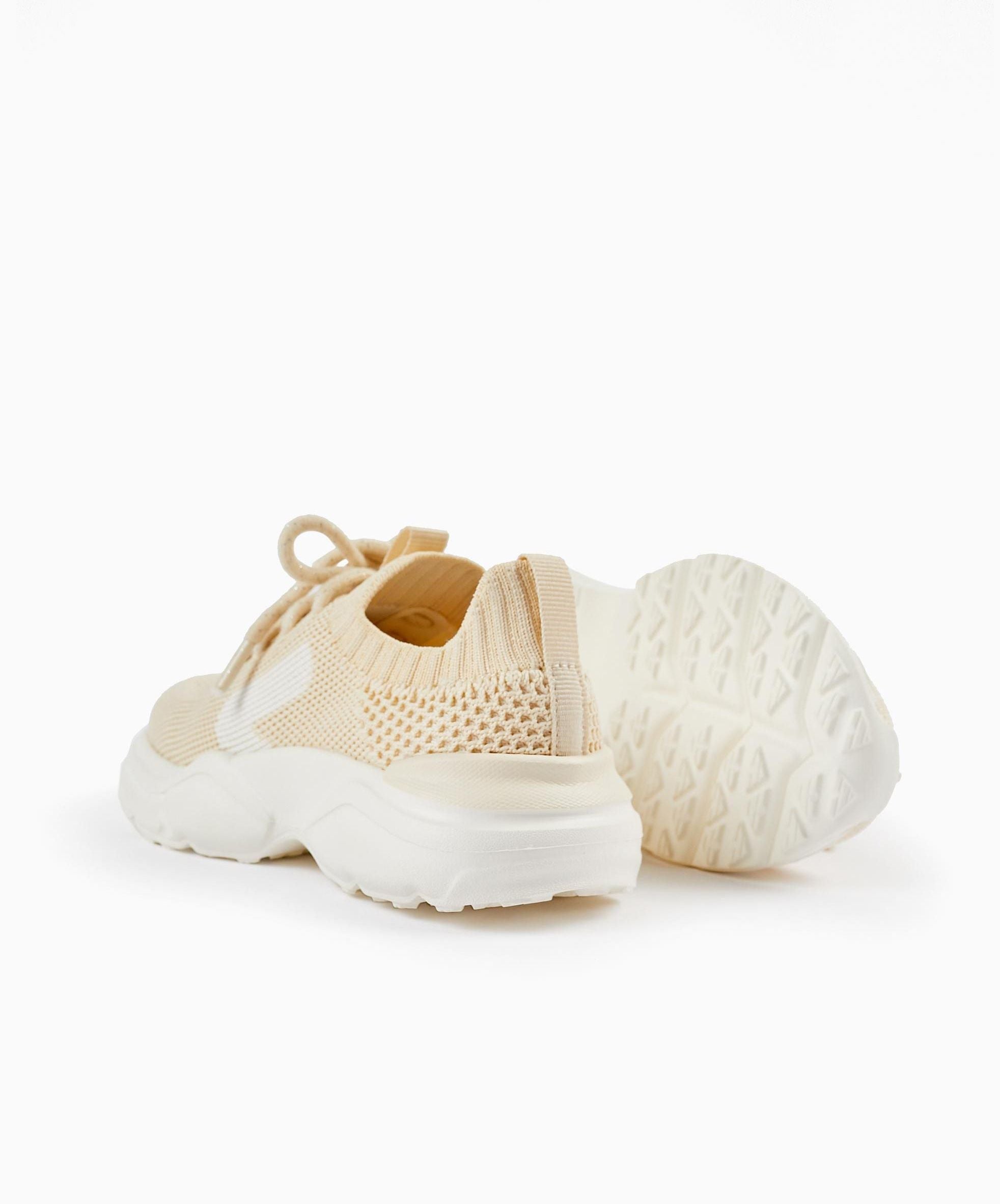 Sports Trainers in Mesh for Baby Girls 'Superlight', Beige/White