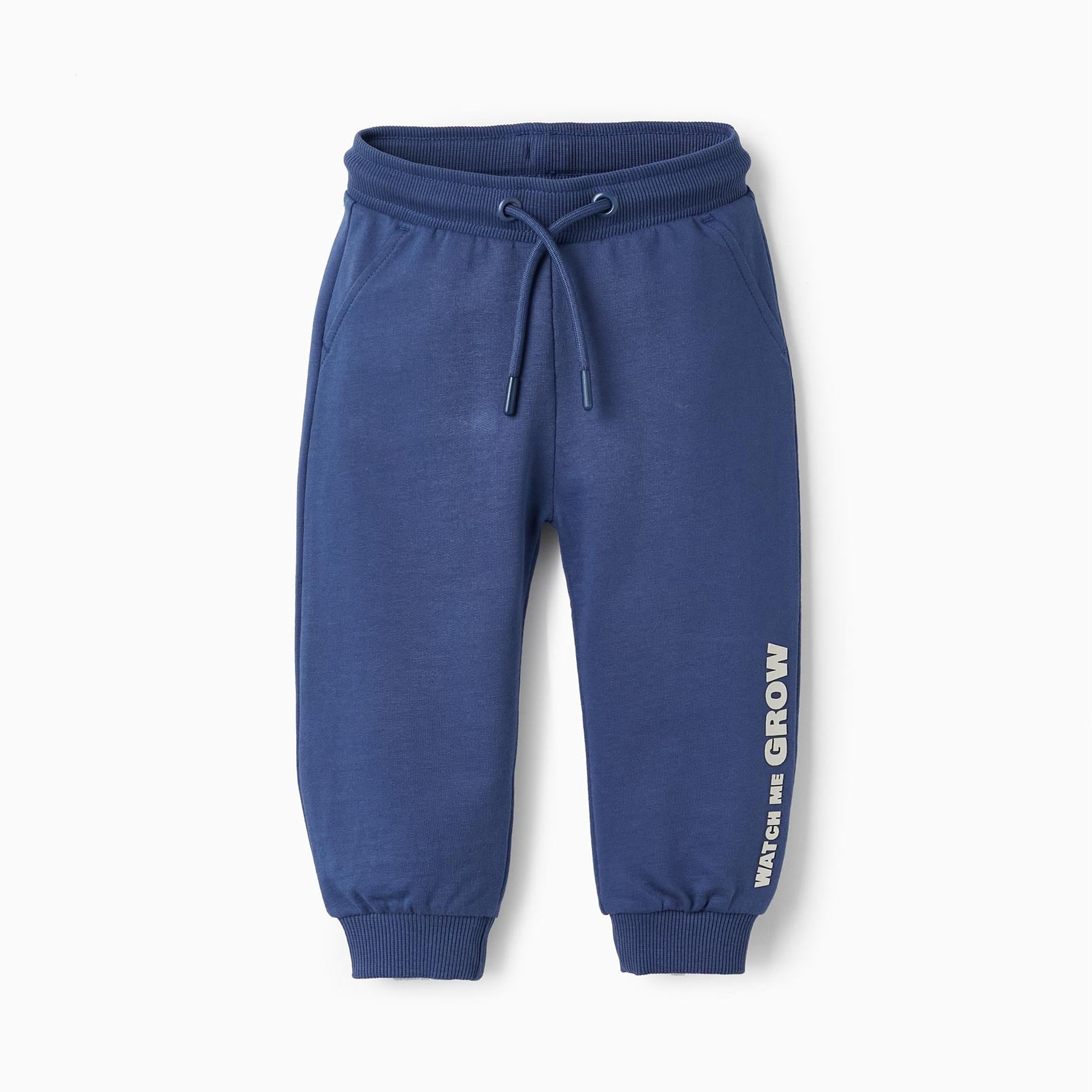 Joggers for Baby Boy 'Watch Me Grow', Dark Blue