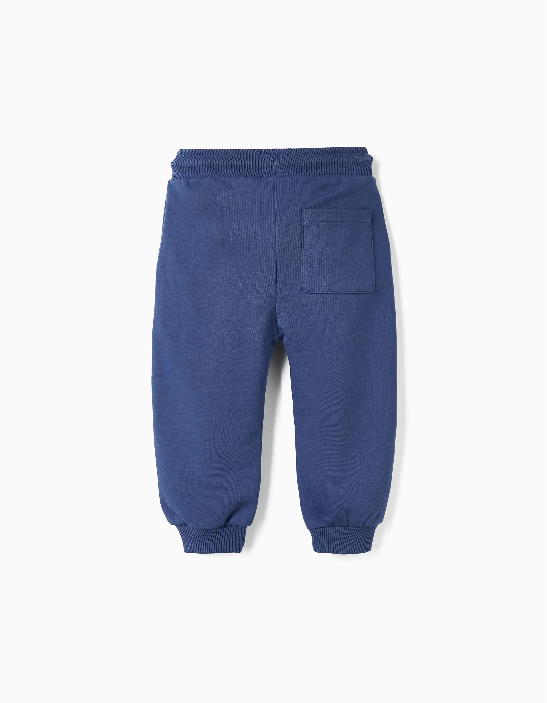 Joggers for Baby Boy 'Watch Me Grow', Dark Blue