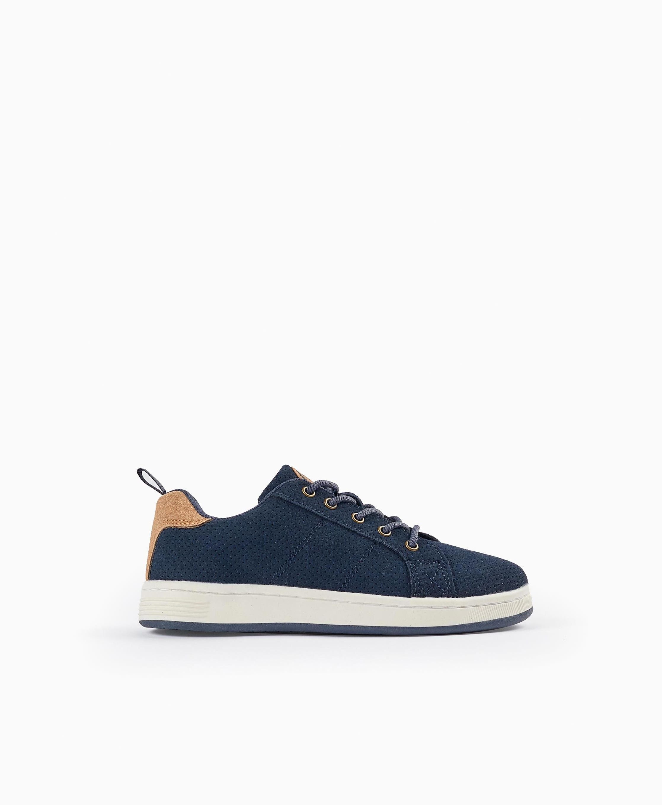 Trainers in Suedine for Boys 'ZY 1996', Dark Blue