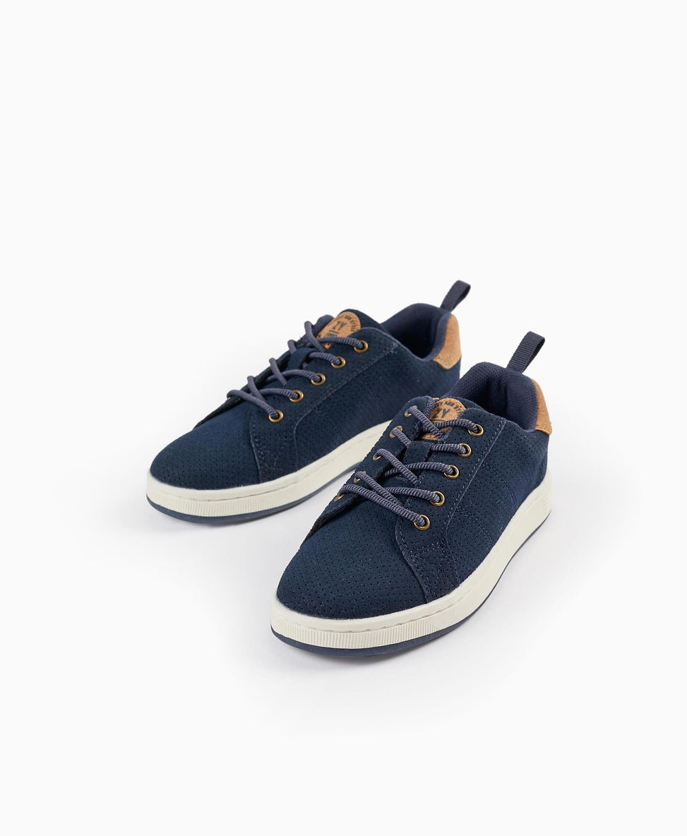 Trainers in Suedine for Boys 'ZY 1996', Dark Blue