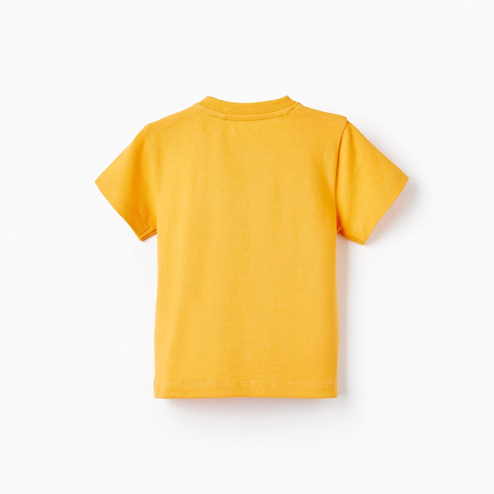 Short Sleeve Cotton Piqué T-Shirt for Baby Boys, Yellow