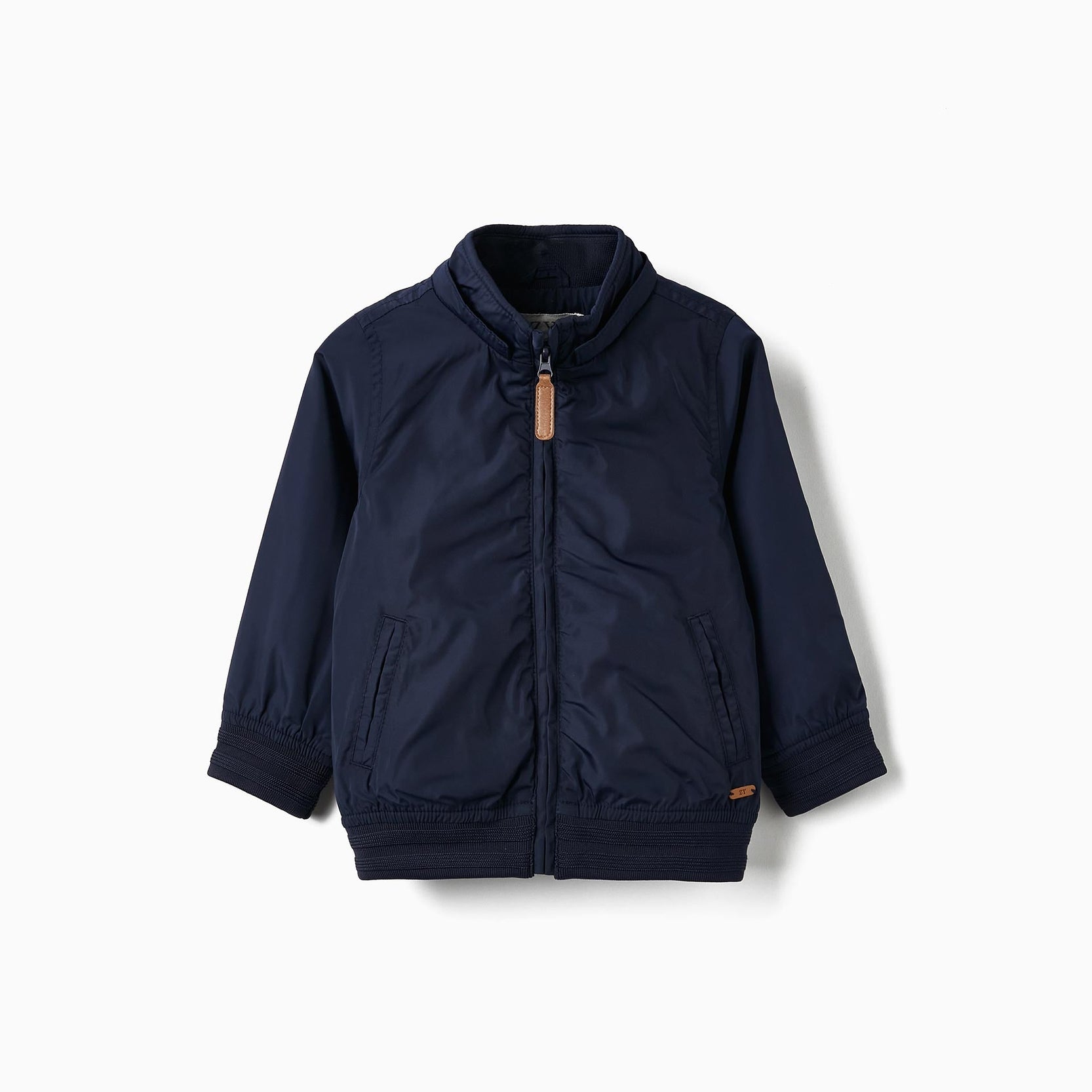 Hooded Jacket with Removable Hood for Baby Boy, Dark Blue