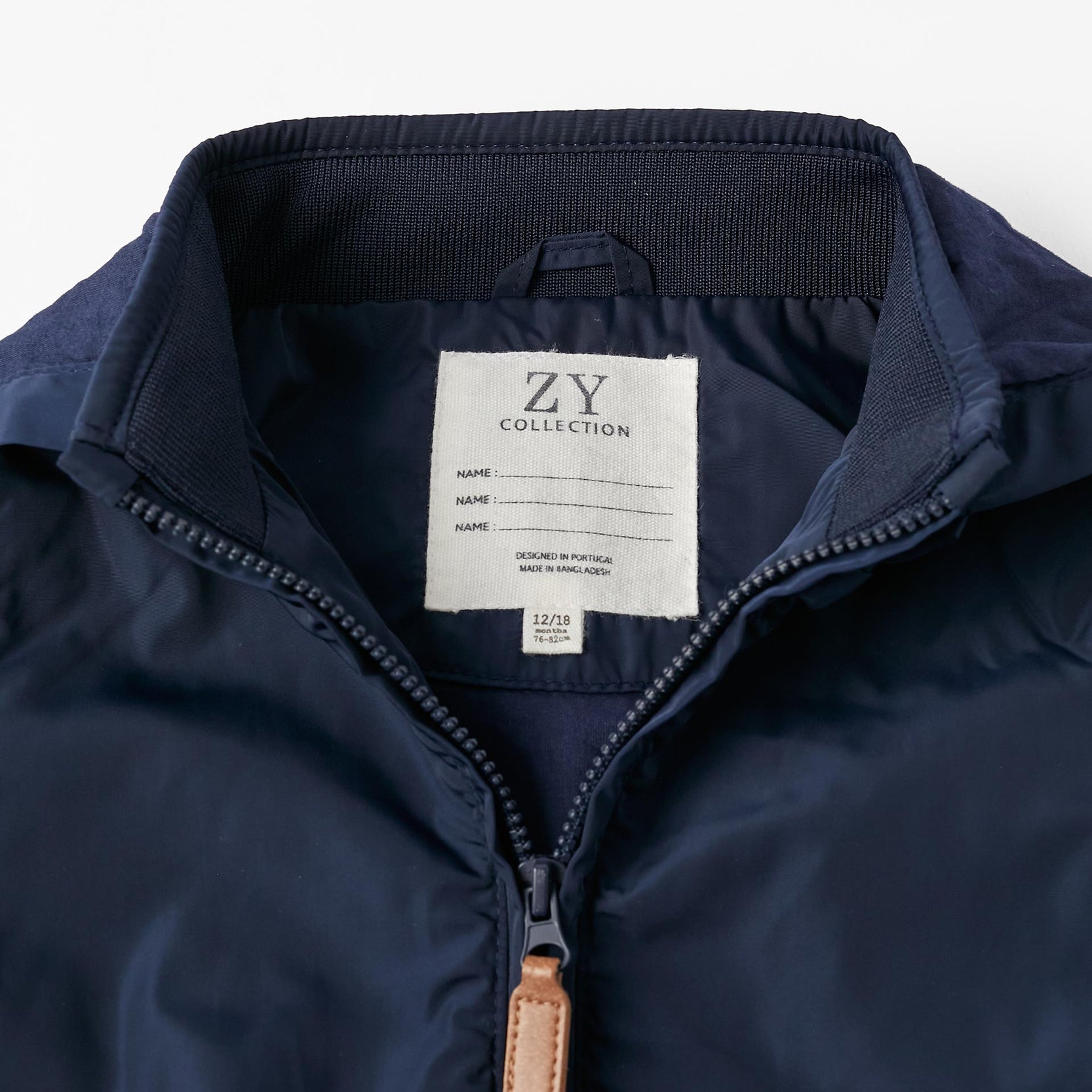 Hooded Jacket with Removable Hood for Baby Boy, Dark Blue