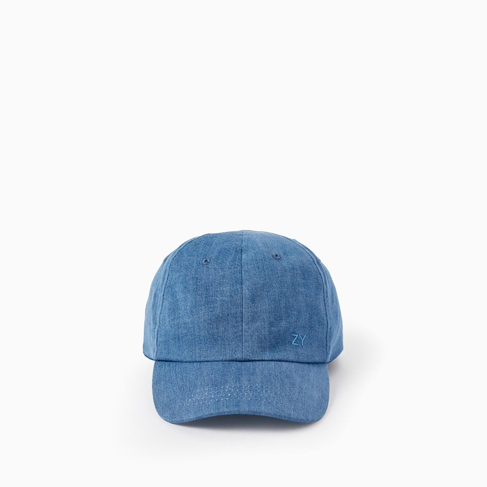 Cap in Cotton Denim for Children 'ZY', Blue