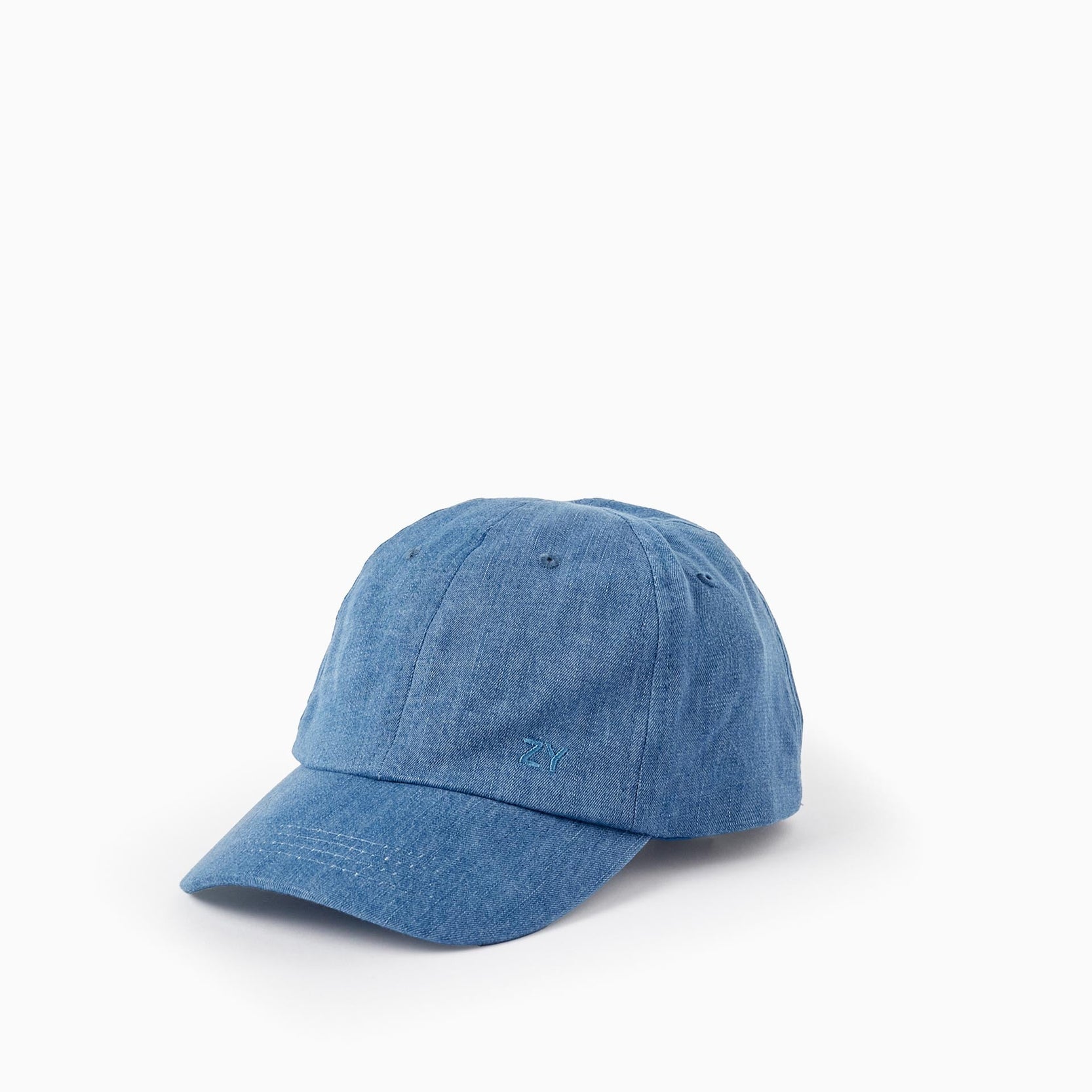 Cap in Cotton Denim for Children 'ZY', Blue
