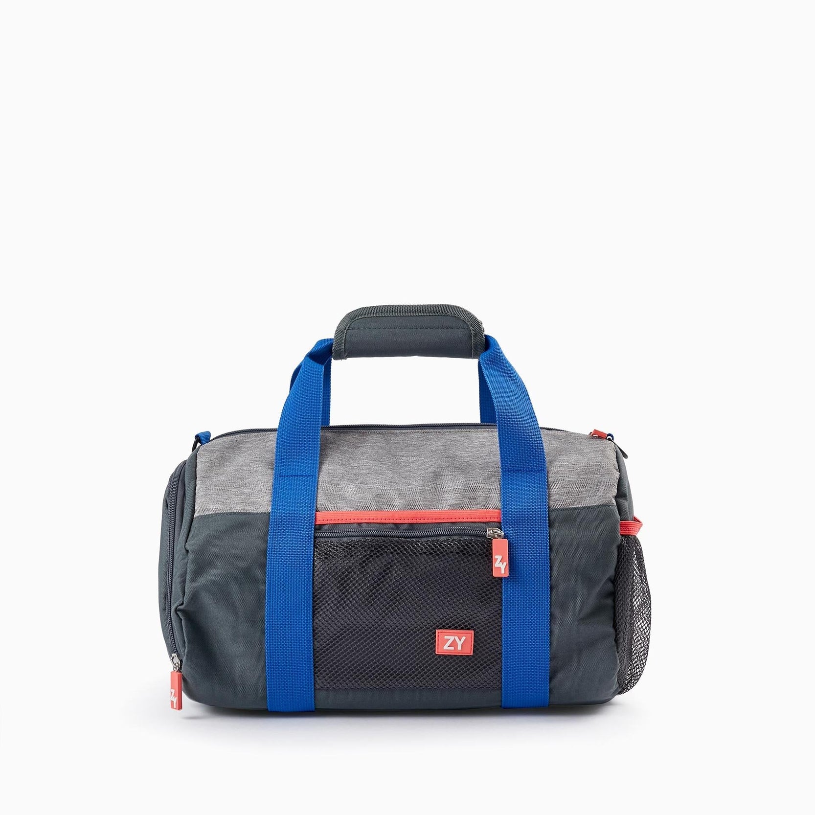 Sports Bag for Boys, Grey/Blue/Orange