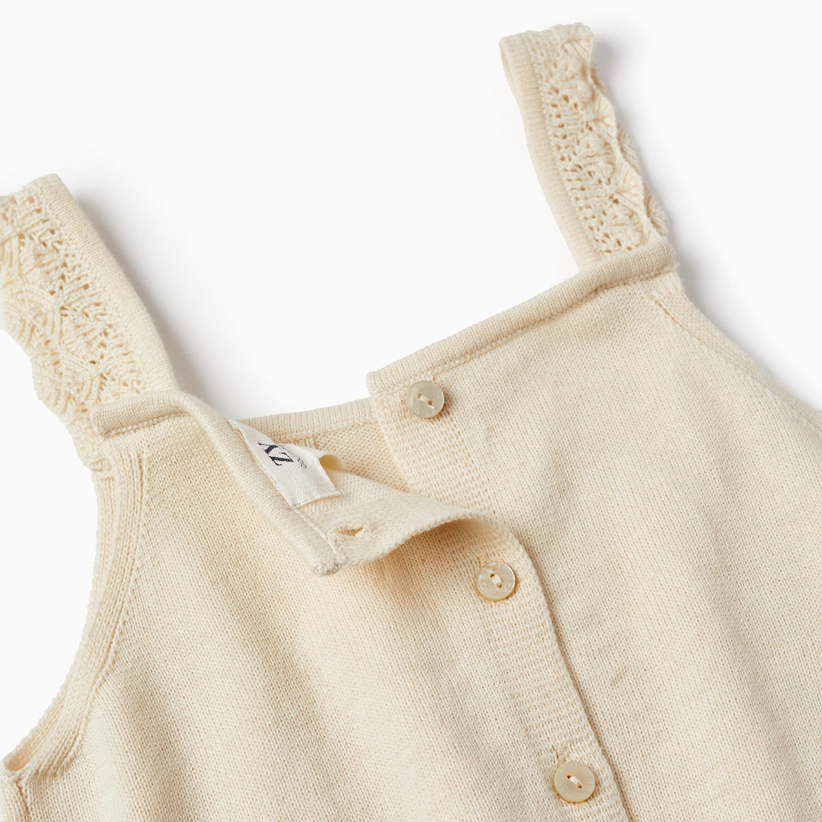 Knit Tank Top for Girls, Light Beige