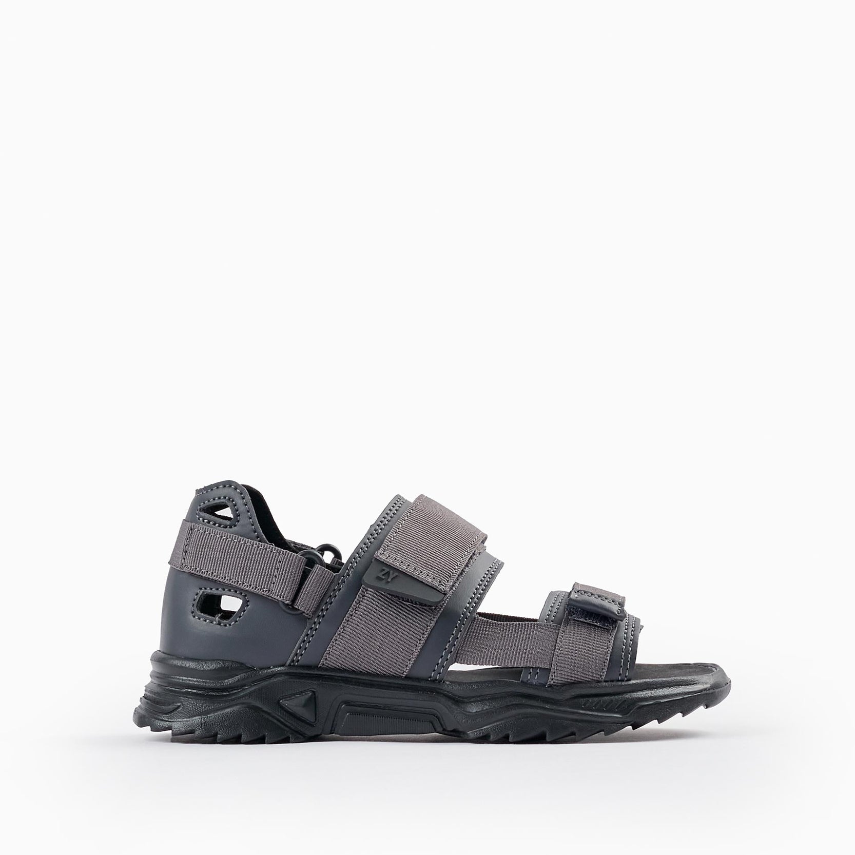 Strappy Sandals for Boys, Dark Grey