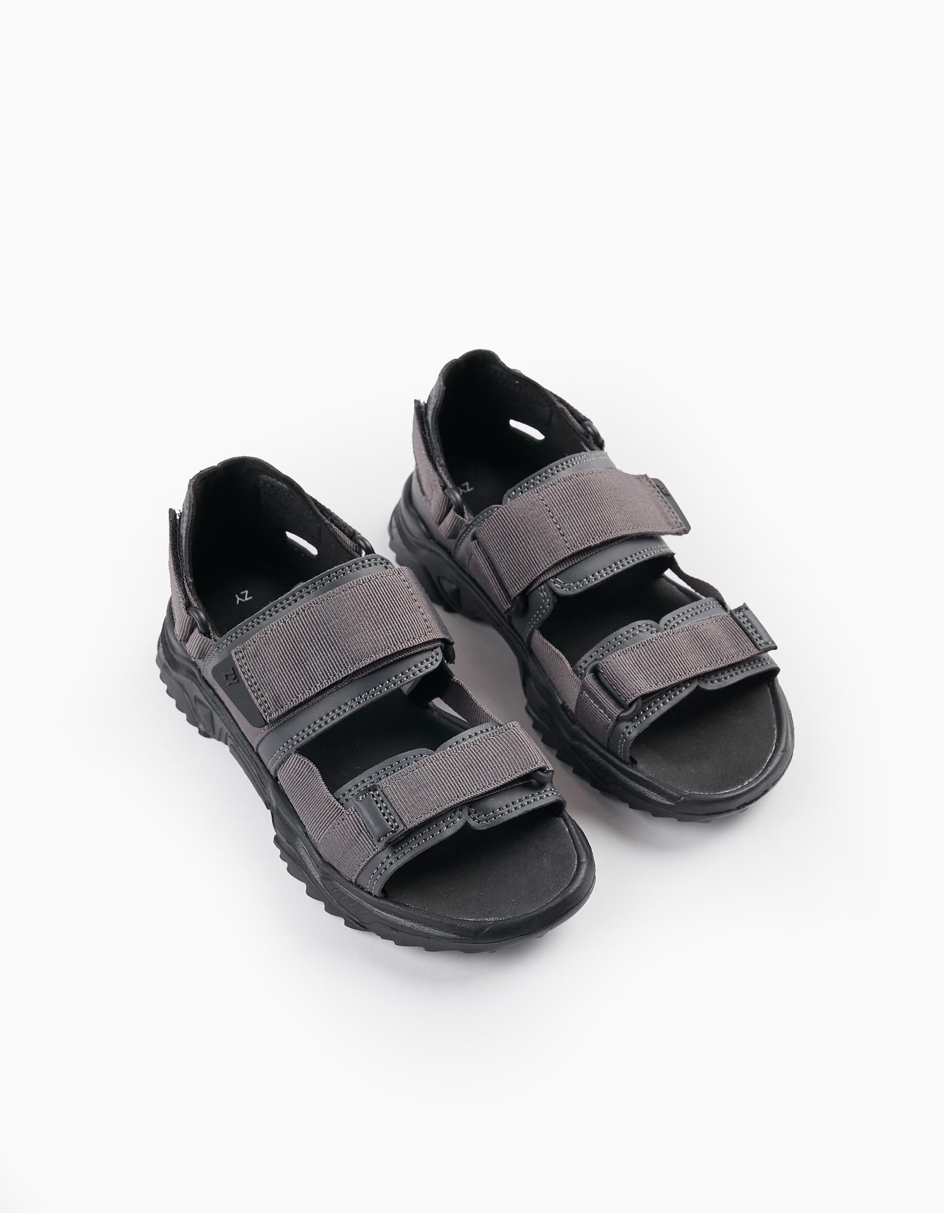 Strappy Sandals for Boys, Dark Grey