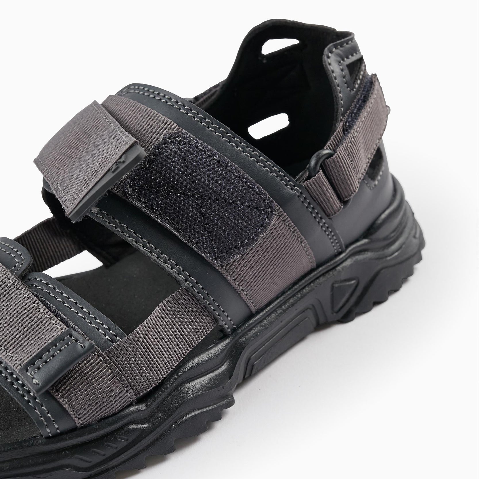 Strappy Sandals for Boys, Dark Grey