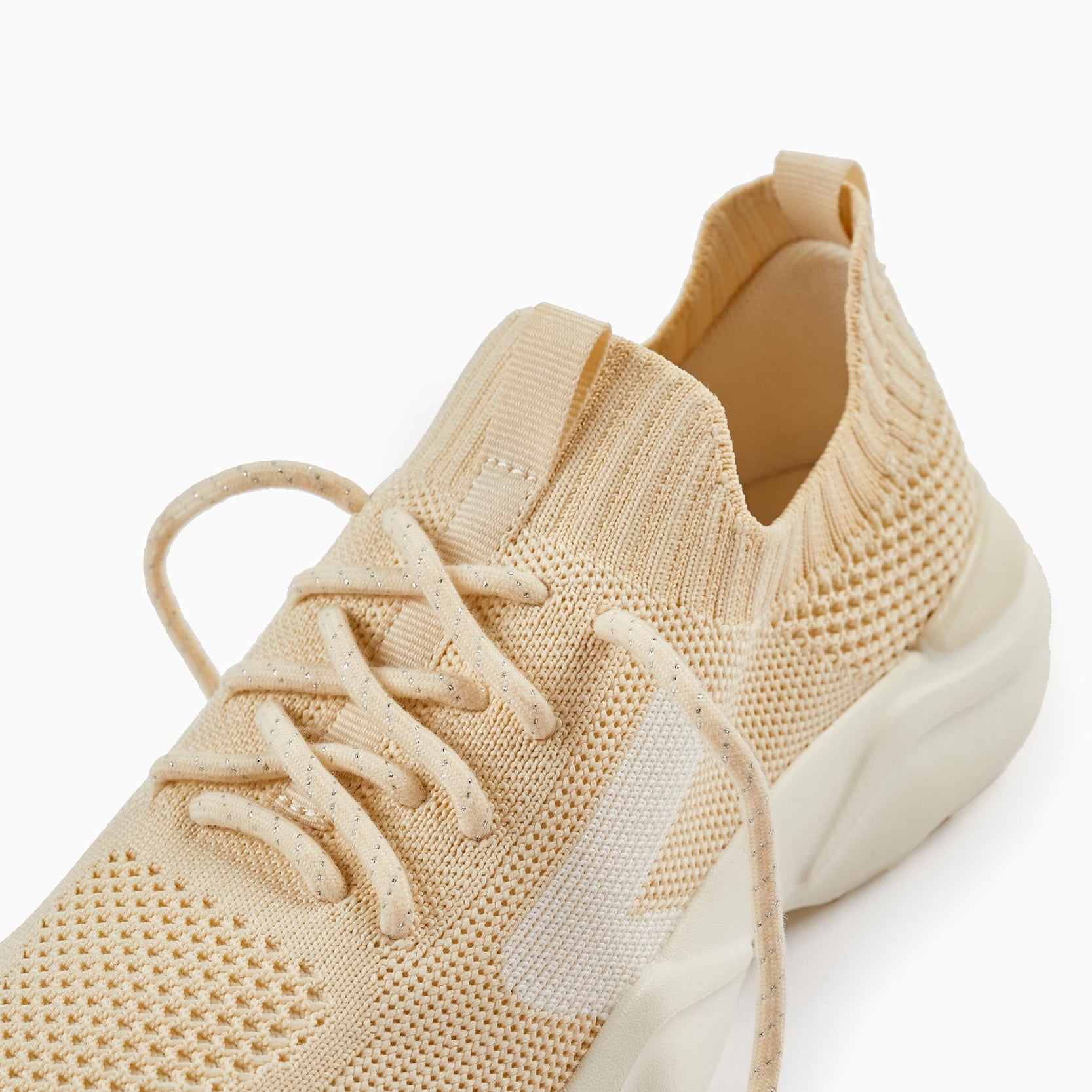 Sports Trainers in Mesh for Girls 'Superlight', Beige/White