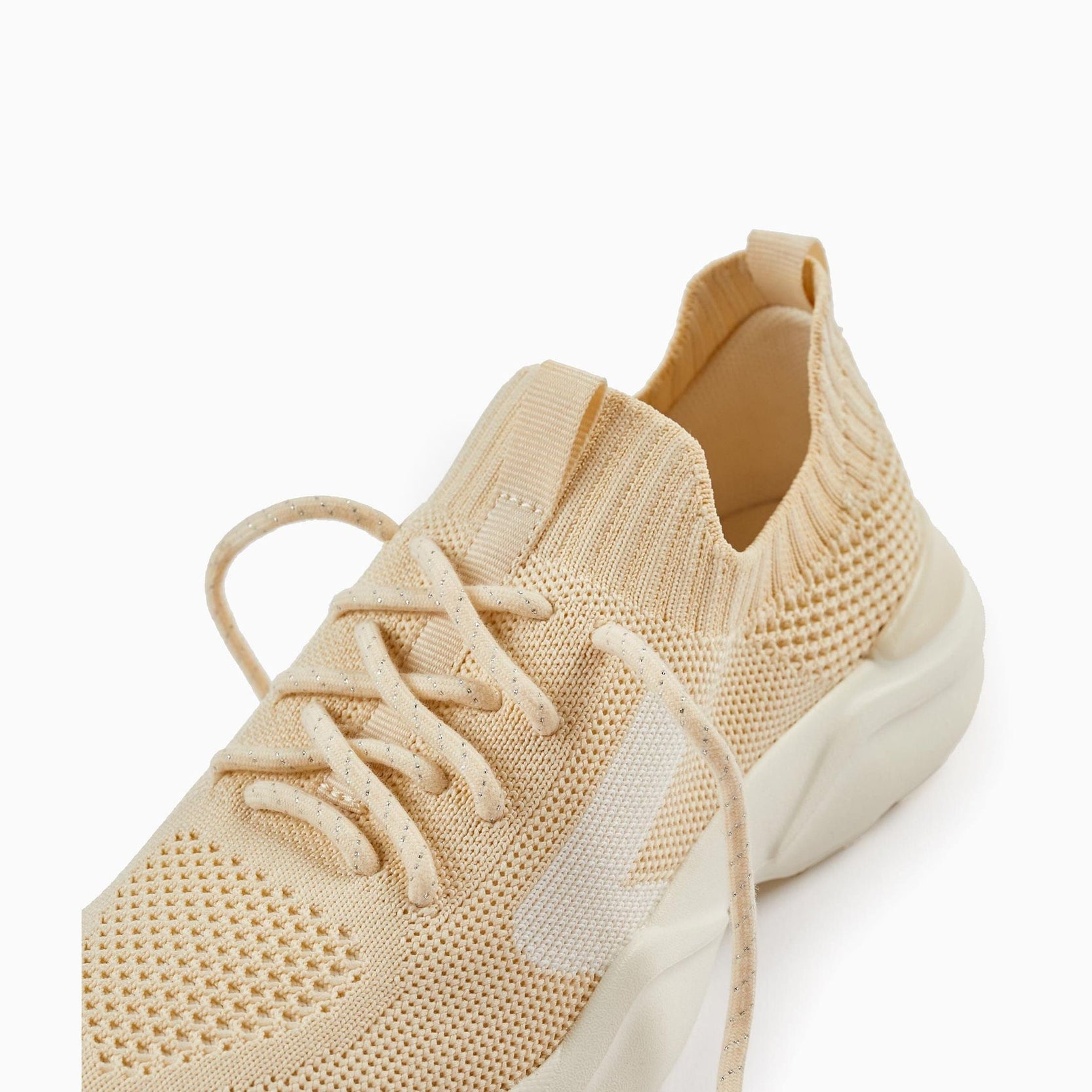 Sports Trainers in Mesh for Girls 'Superlight', Beige/White