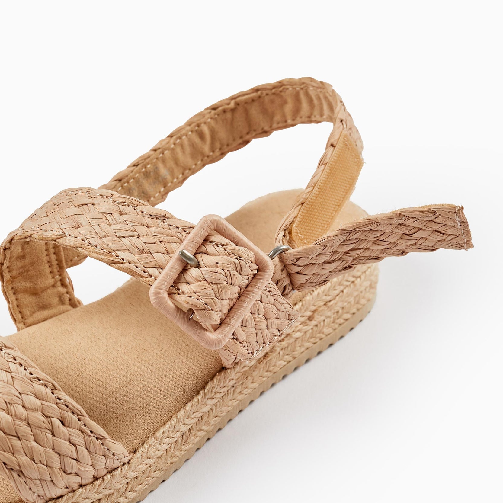 Jute Sandals for Girls, Beige