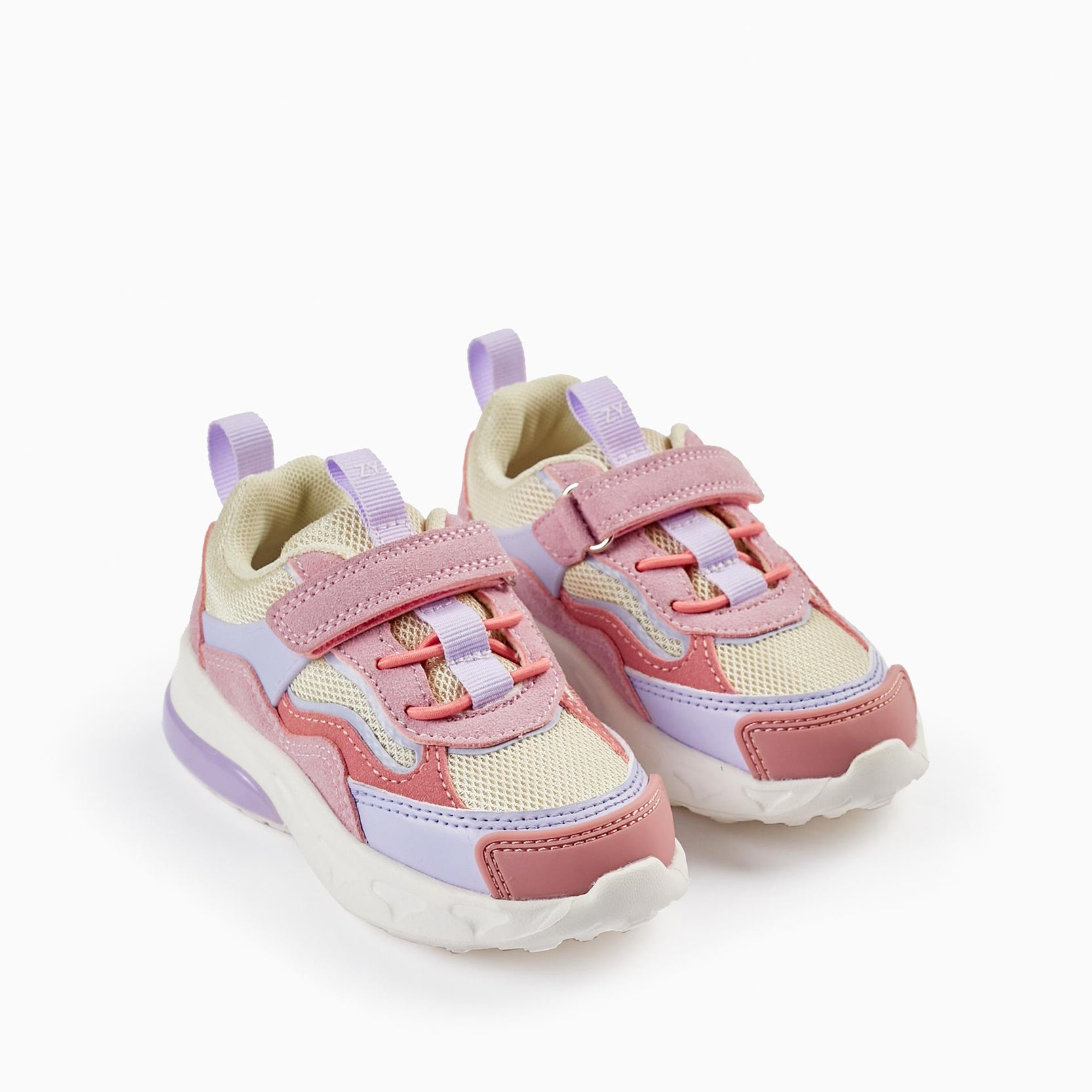 Trainers with Lights for Baby Girls 'ZY Superlight', Pink/Purple/Beige