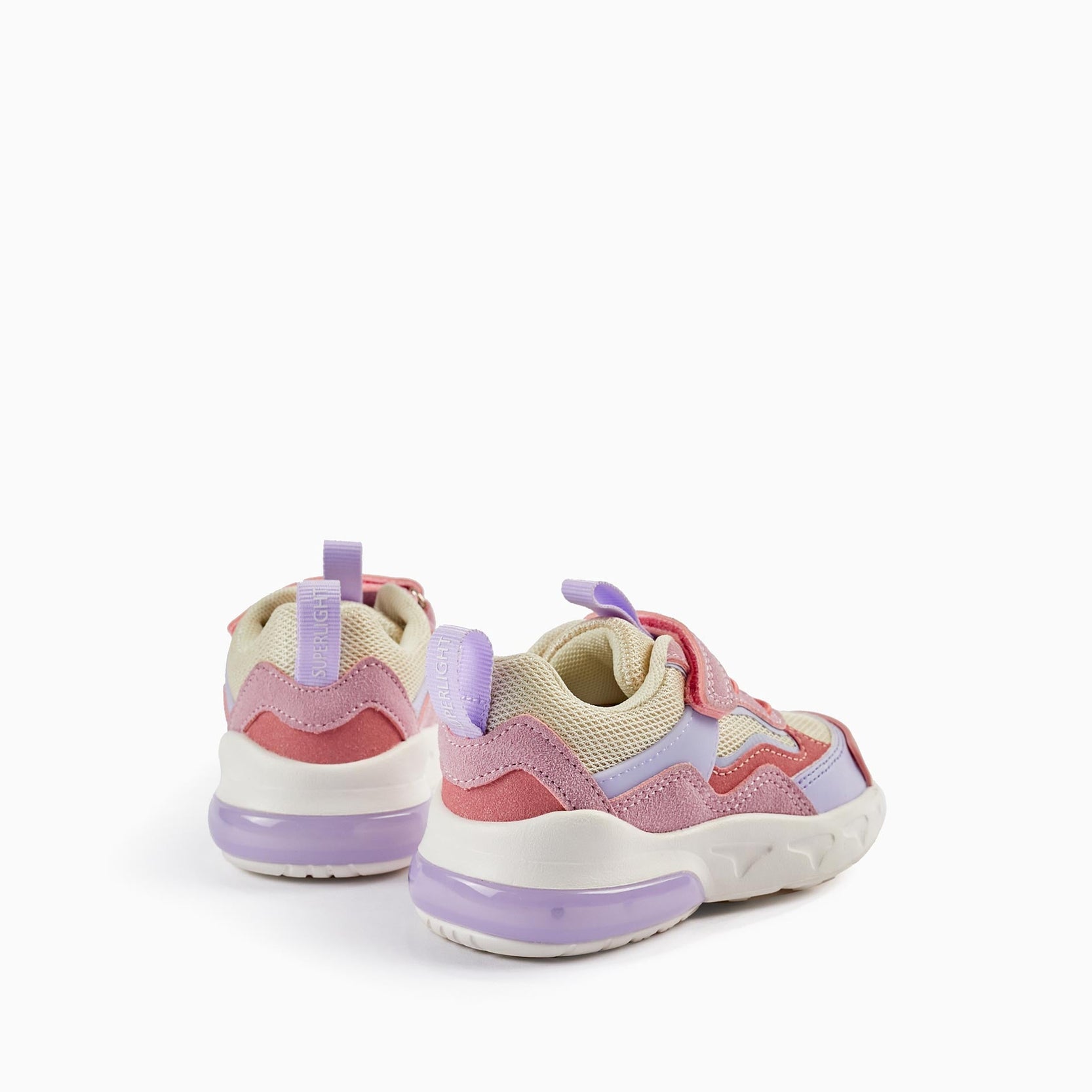 Trainers with Lights for Baby Girls 'ZY Superlight', Pink/Purple/Beige