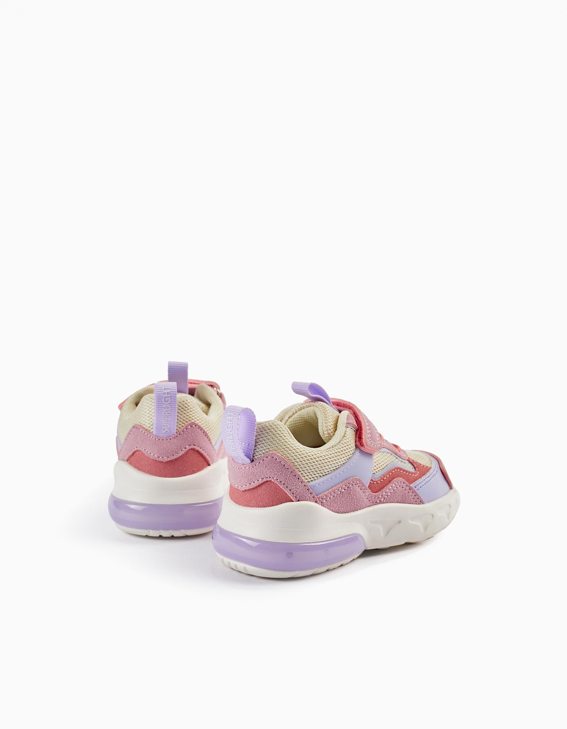 Trainers with Lights for Baby Girls 'ZY Superlight', Pink/Purple/Beige