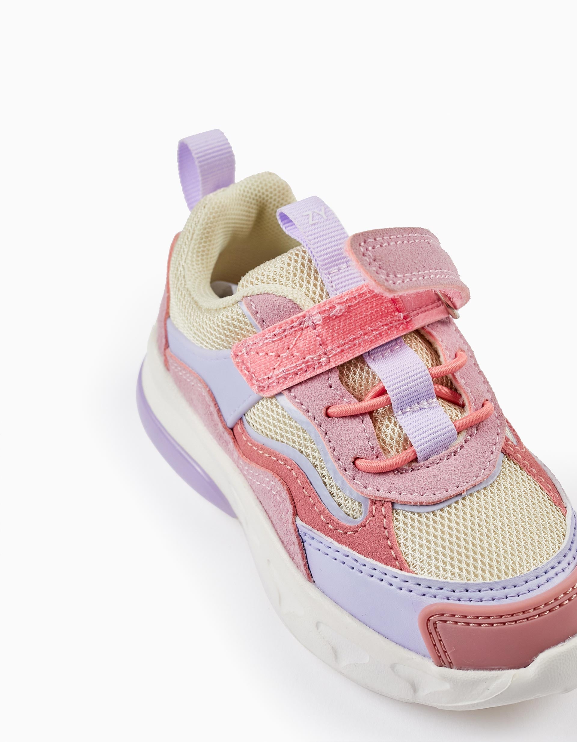 Trainers with Lights for Baby Girls 'ZY Superlight', Pink/Purple/Beige