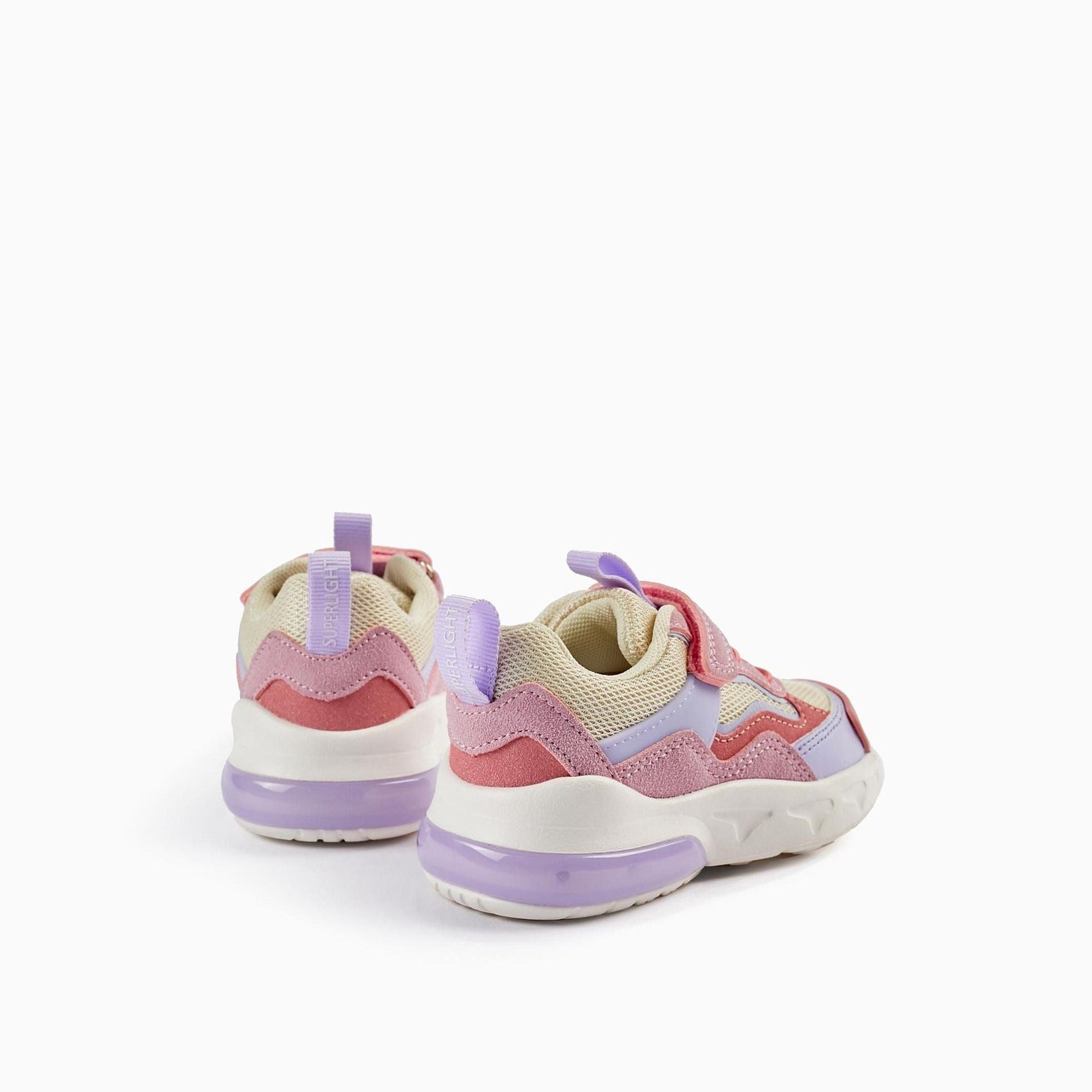 Trainers with Lights for Baby Girls 'ZY Superlight', Pink/Purple/Beige