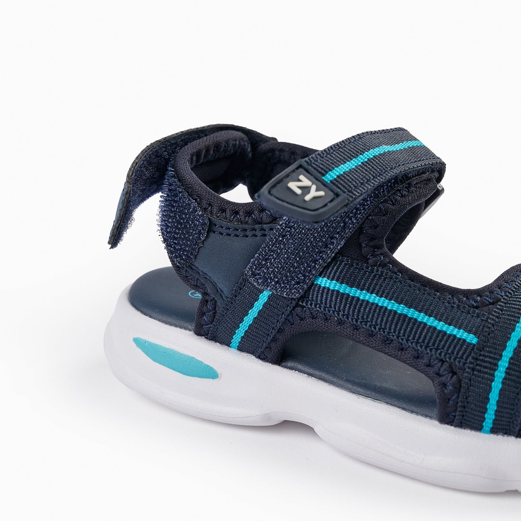 Sporty Sandals with Straps for Baby Boys, Blue/Dark Blue
