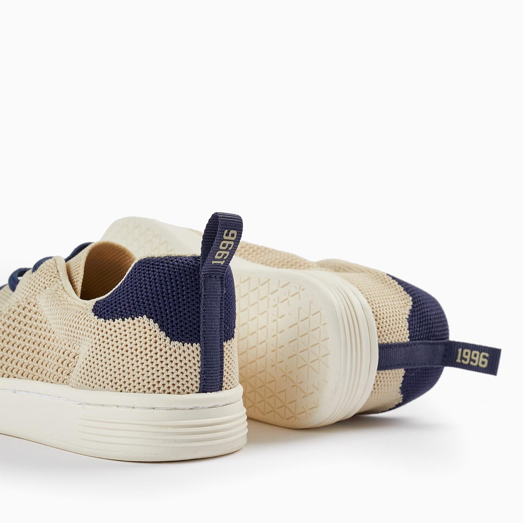 Trainers in Mesh for Boys 'ZY 1996', Beige/Dark Blue