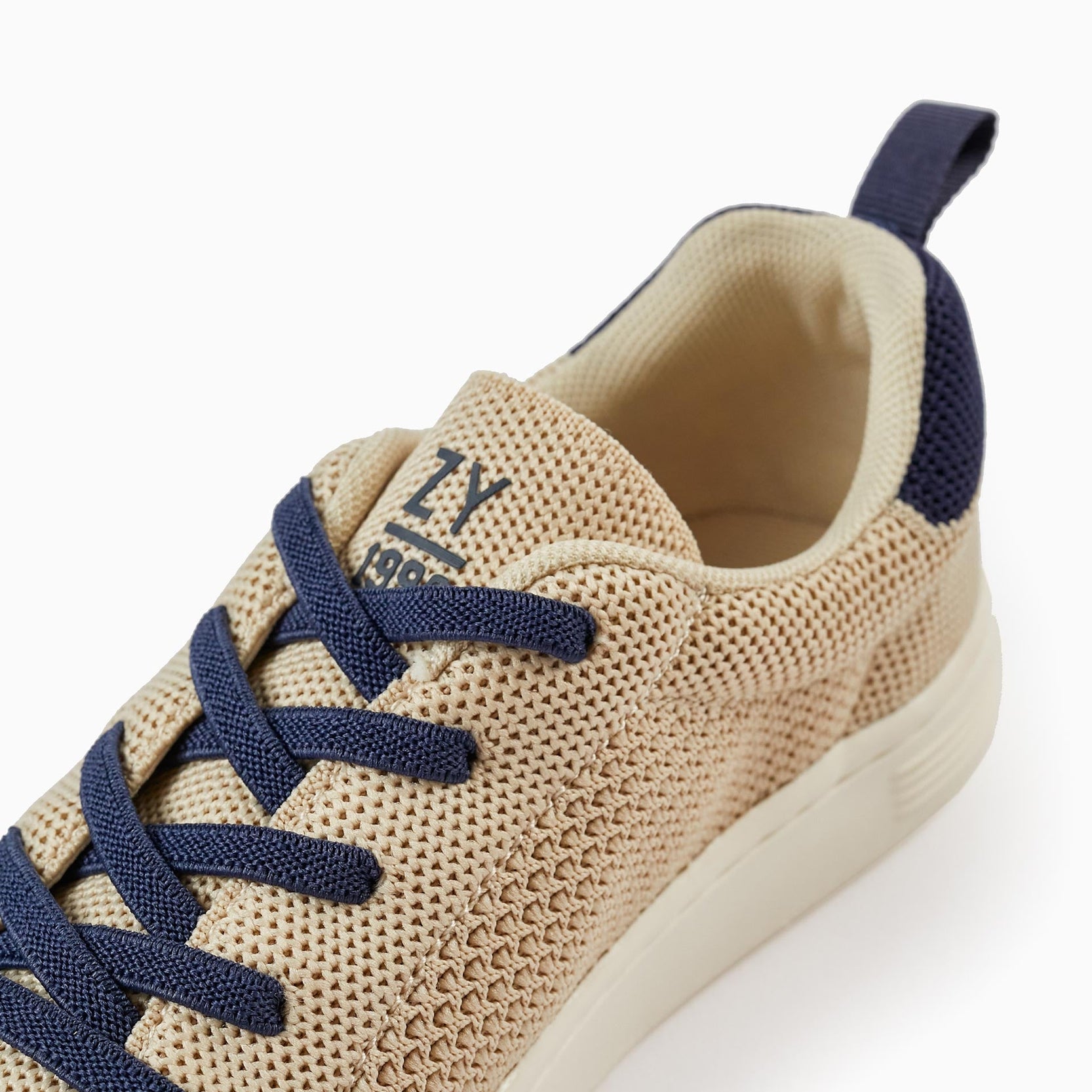 Trainers in Mesh for Boys 'ZY 1996', Beige/Dark Blue