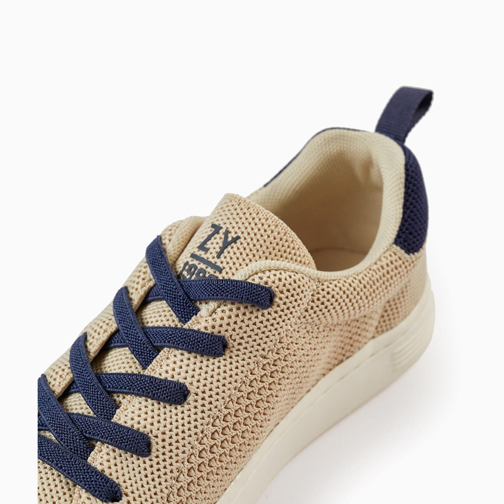 Trainers in Mesh for Boys 'ZY 1996', Beige/Dark Blue