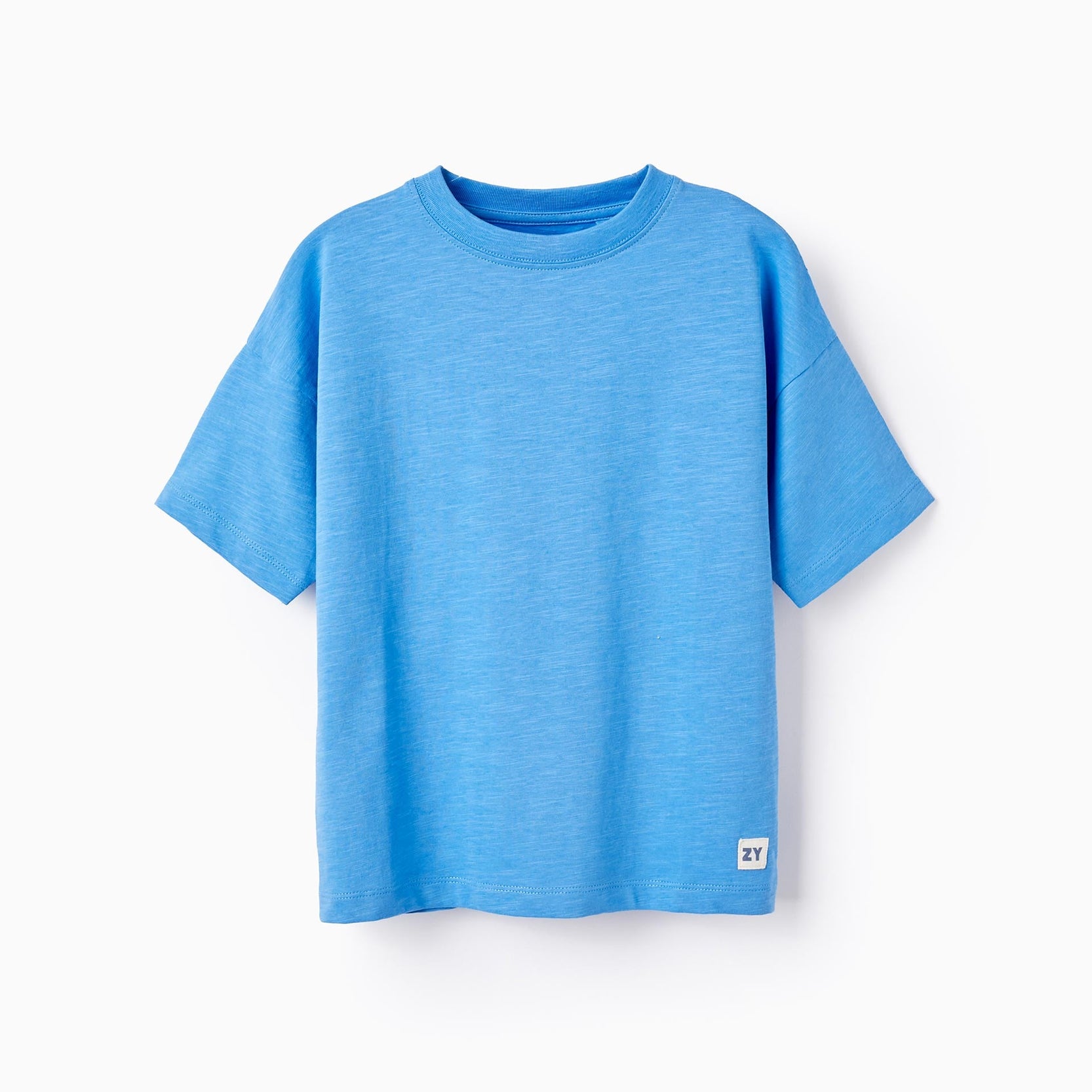 Cotton Jersey T-shirt for Boys, Blue