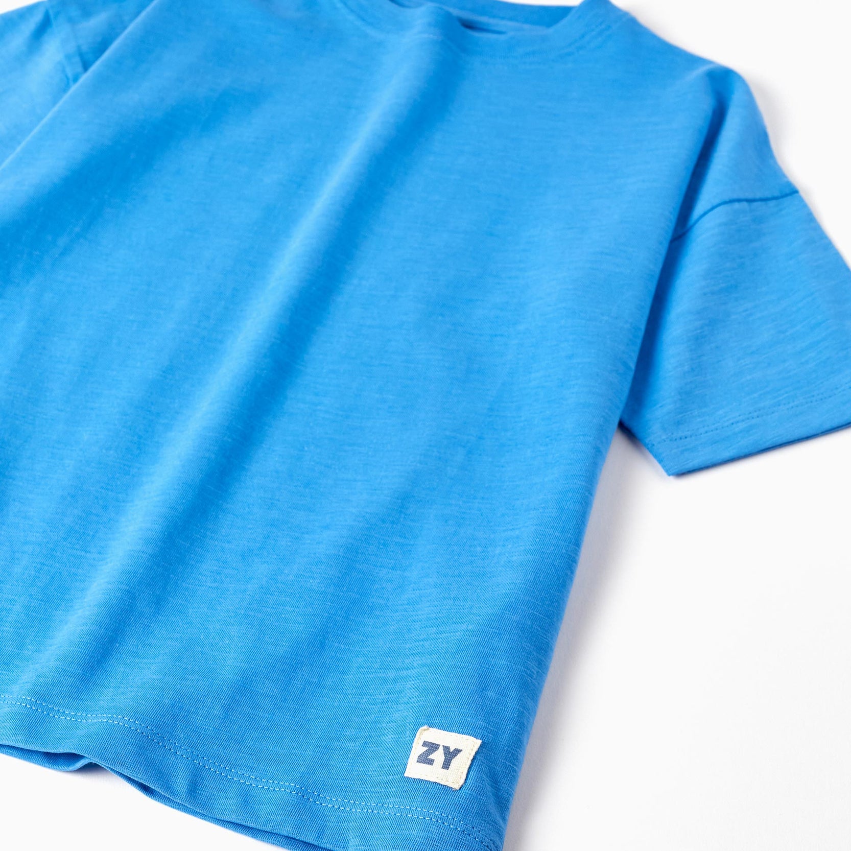 Cotton Jersey T-shirt for Boys, Blue