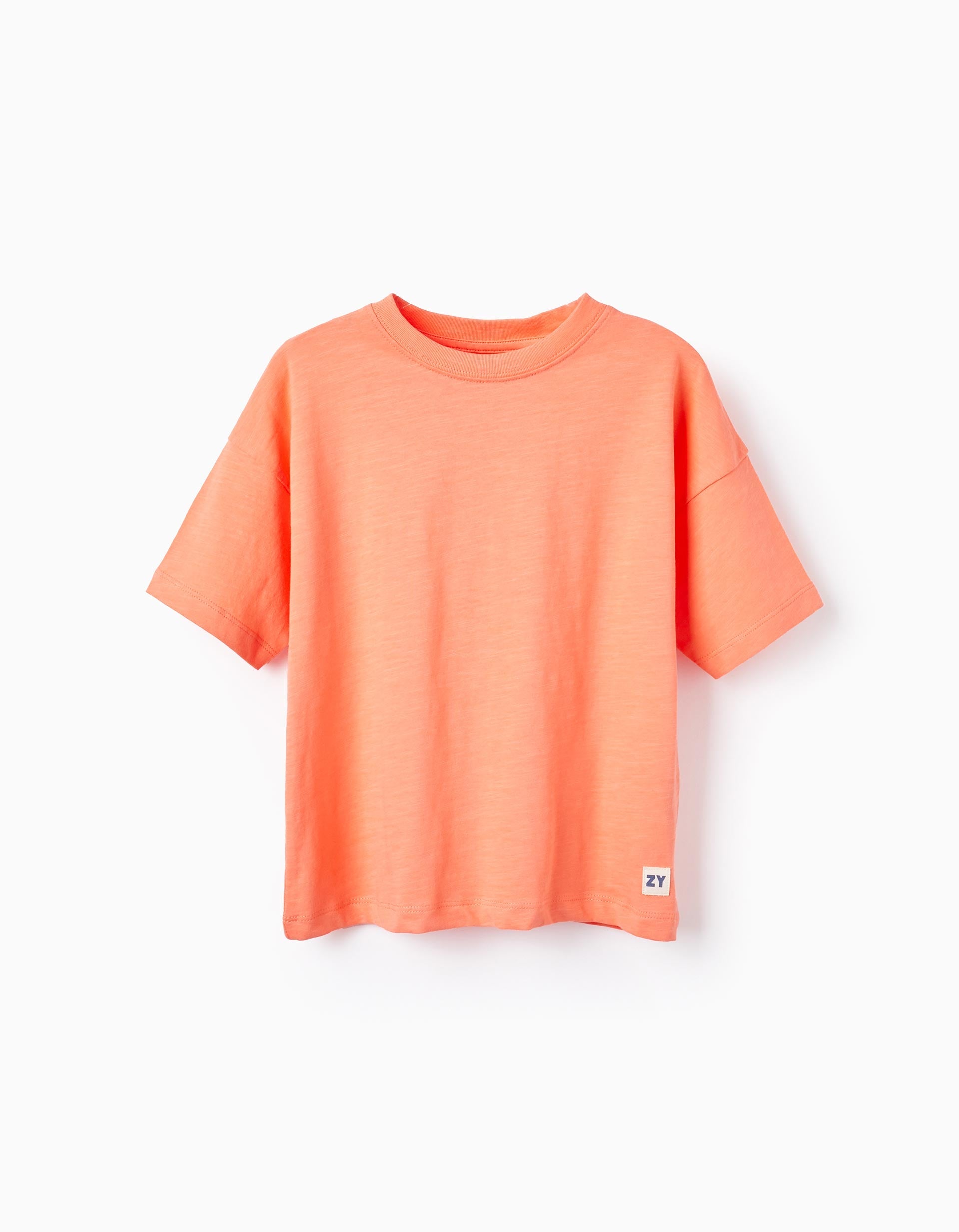 Cotton T-shirt for Boys, Coral