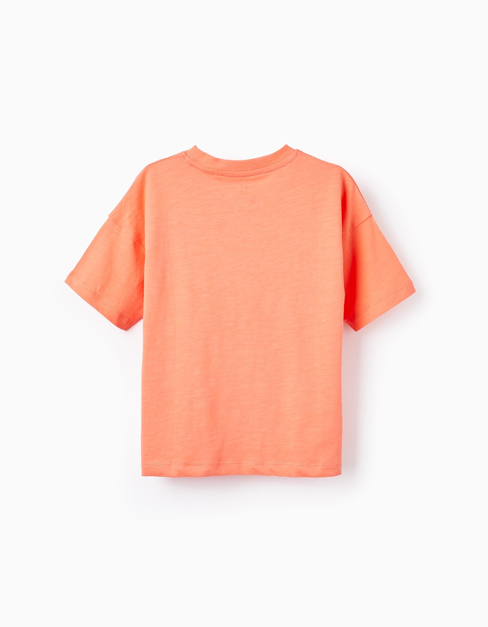 Cotton T-shirt for Boys, Coral