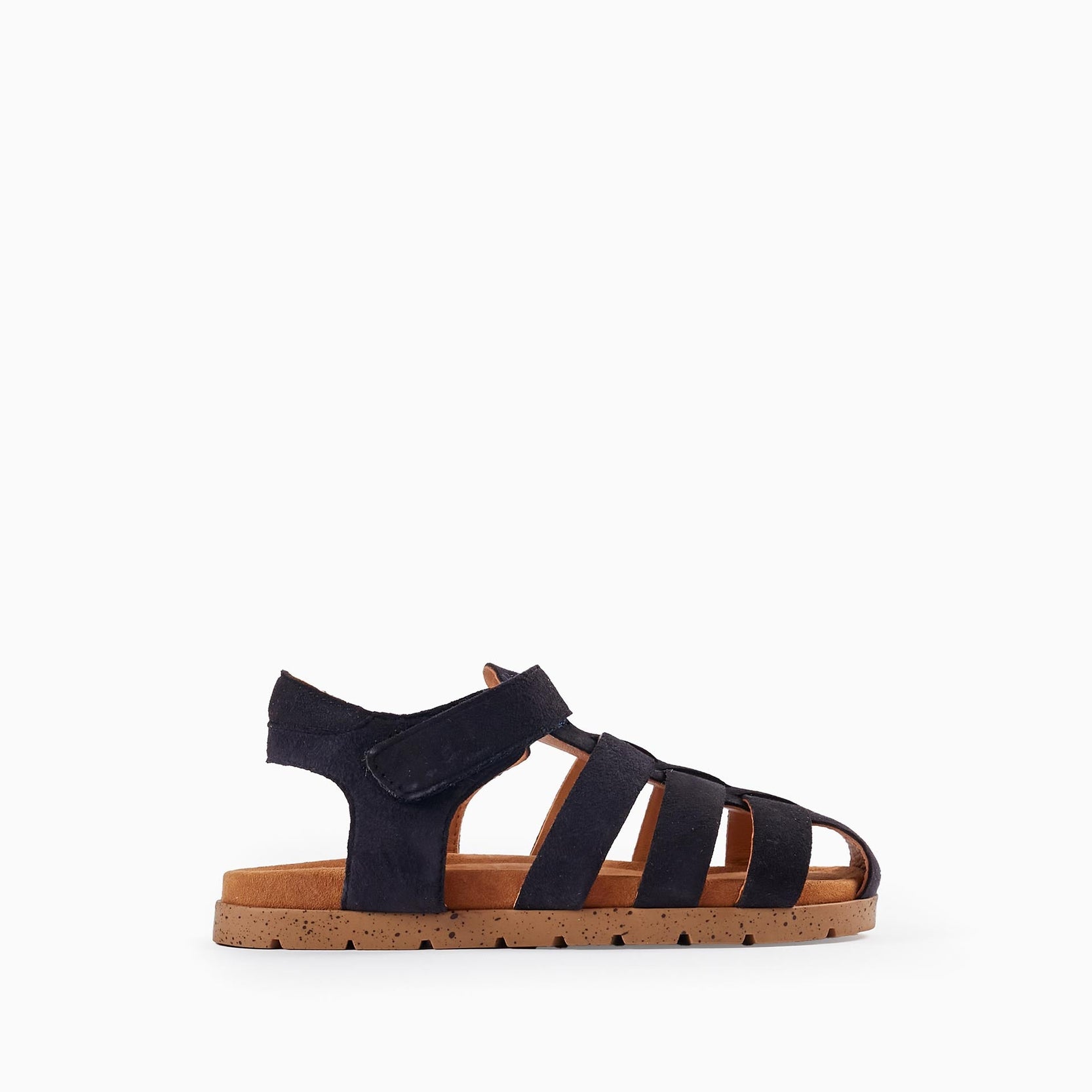 Leather Strappy Sandals for Boys, Dark Blue