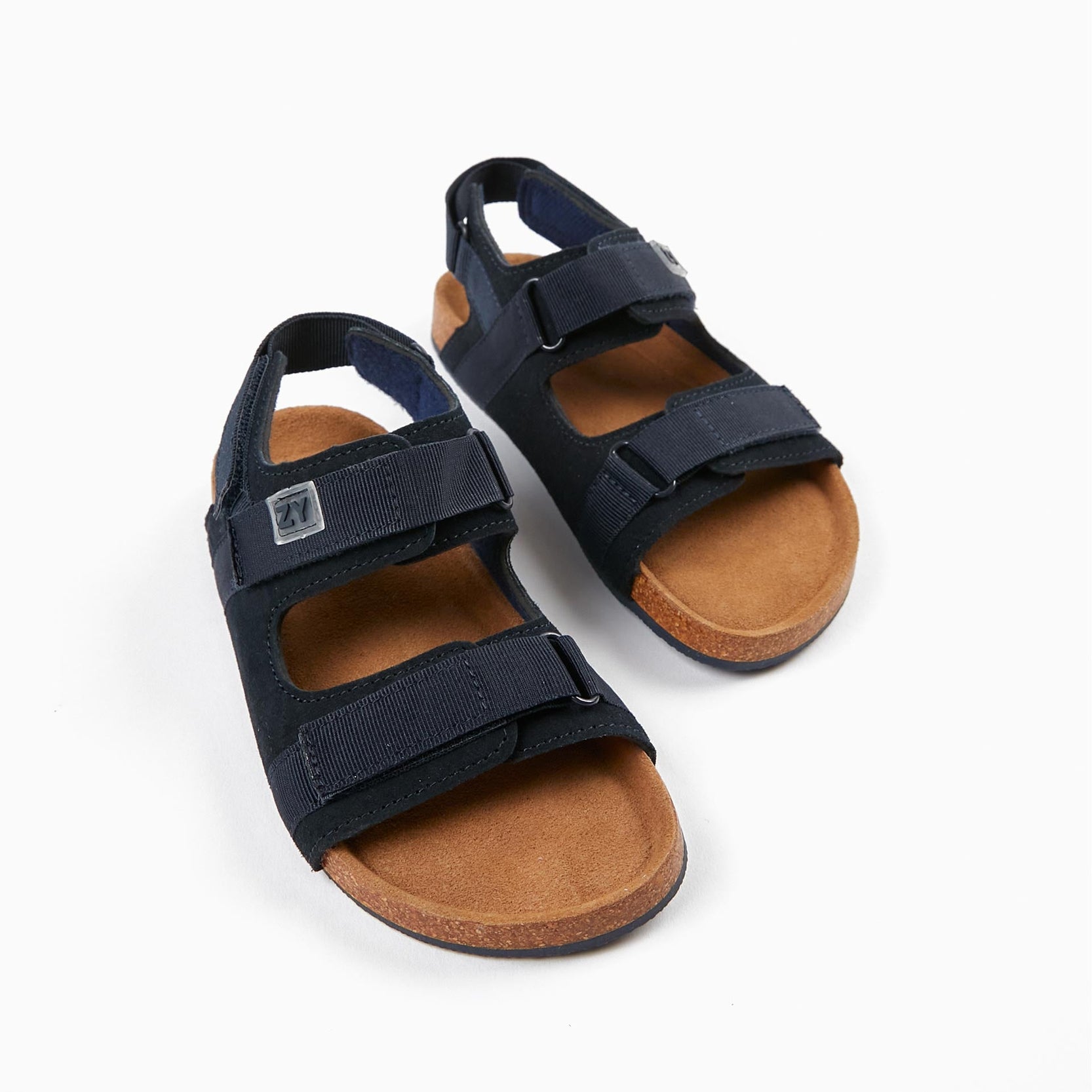 Leather Sandals for Boys, Dark Blue