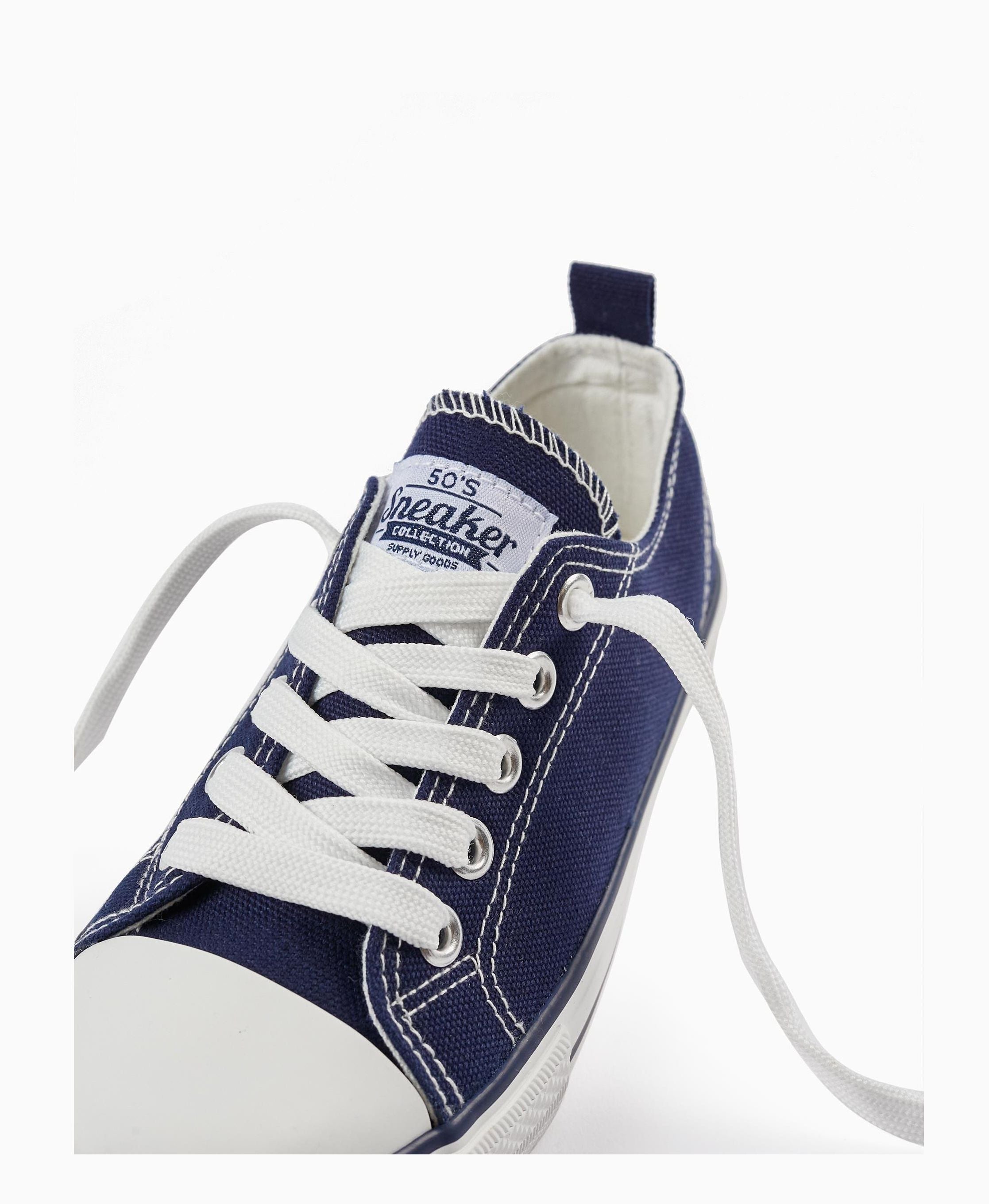Denim Trainers for Children '50s Sneaker', Dark Blue