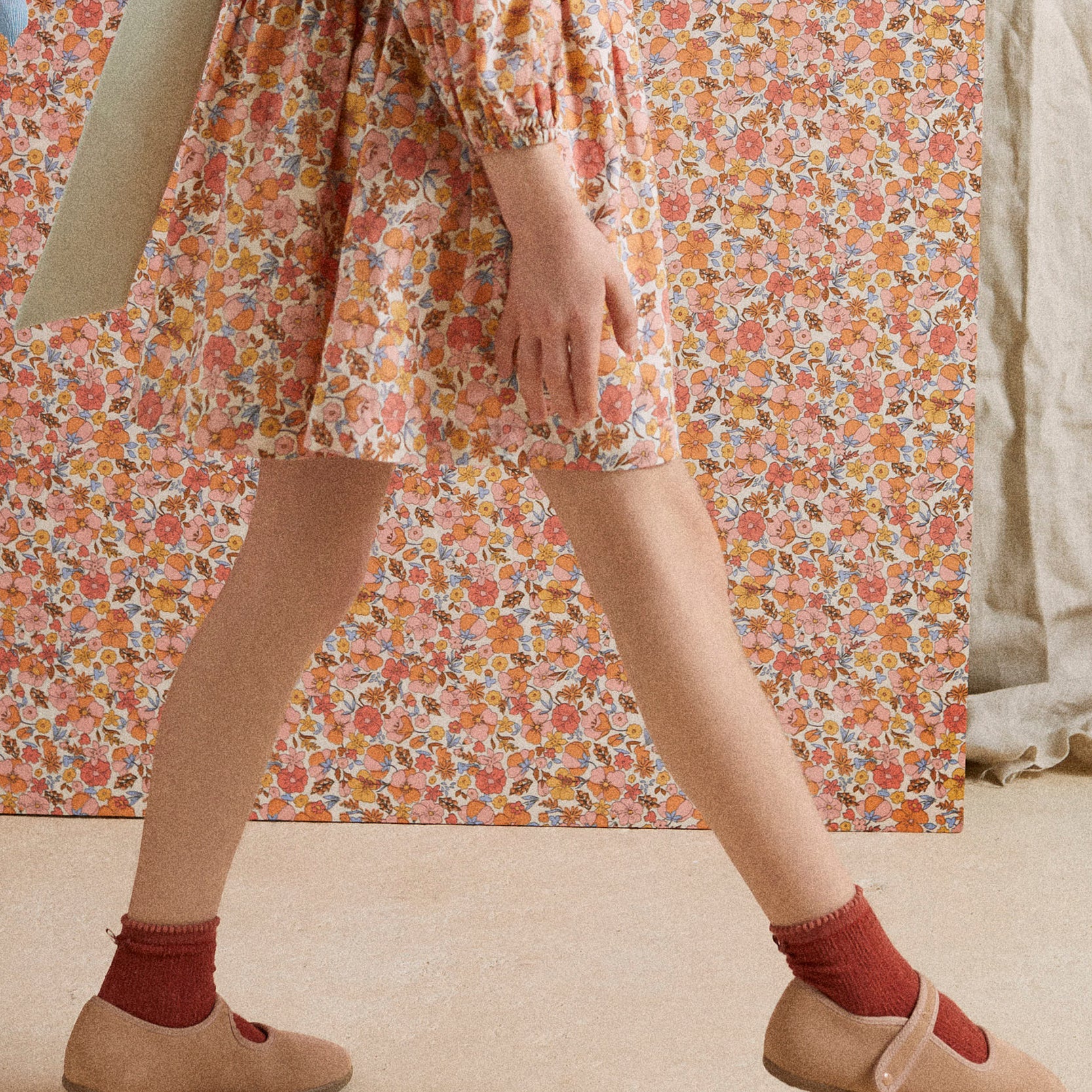 Suede Ballerina Flats for Girls, Light Pink