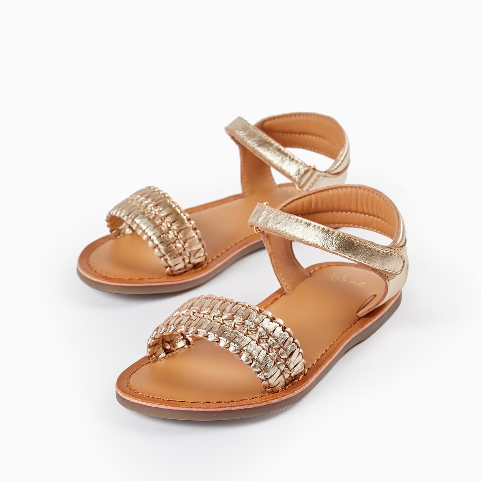 Leather Sandals for Girls, Gold
