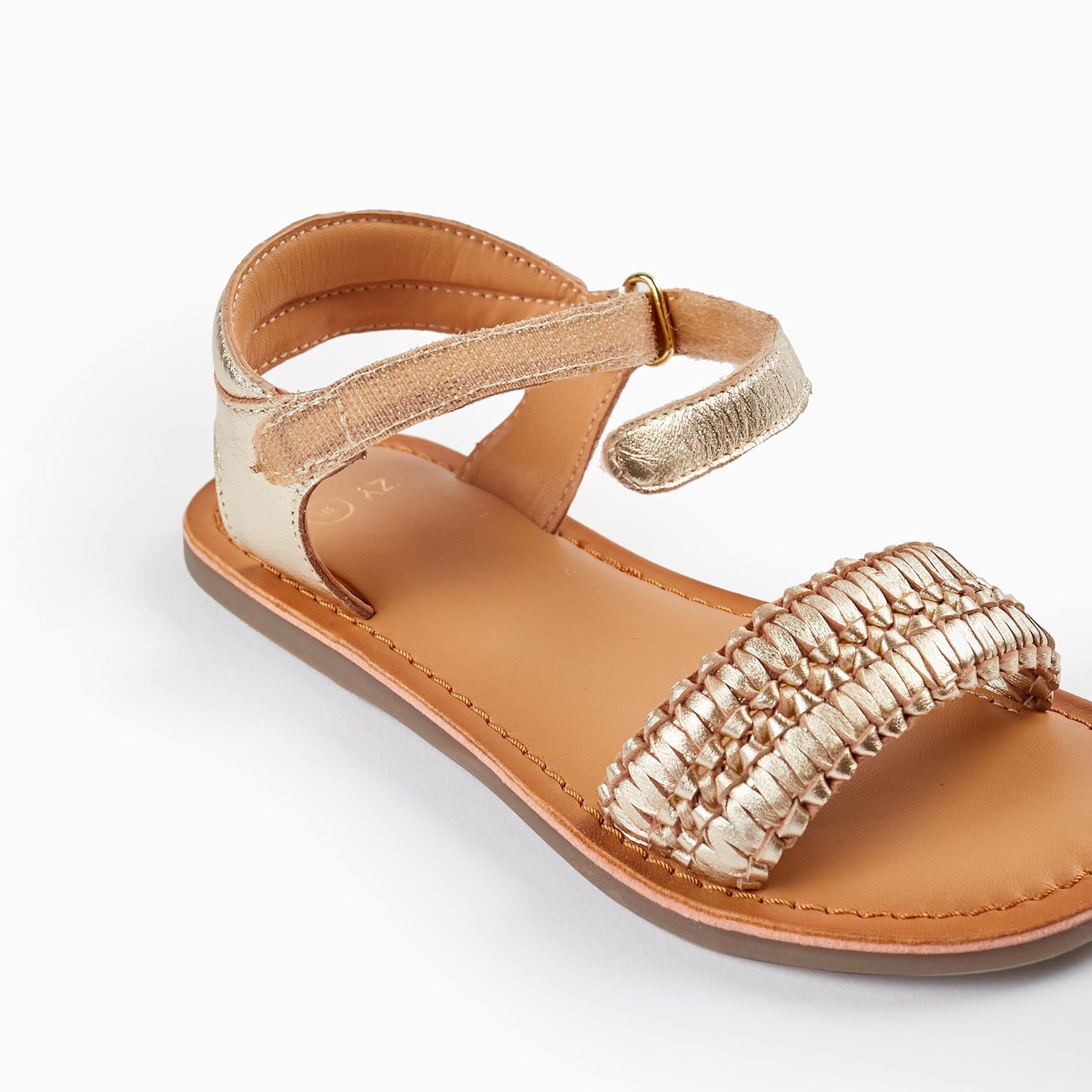 Leather Sandals for Girls, Gold
