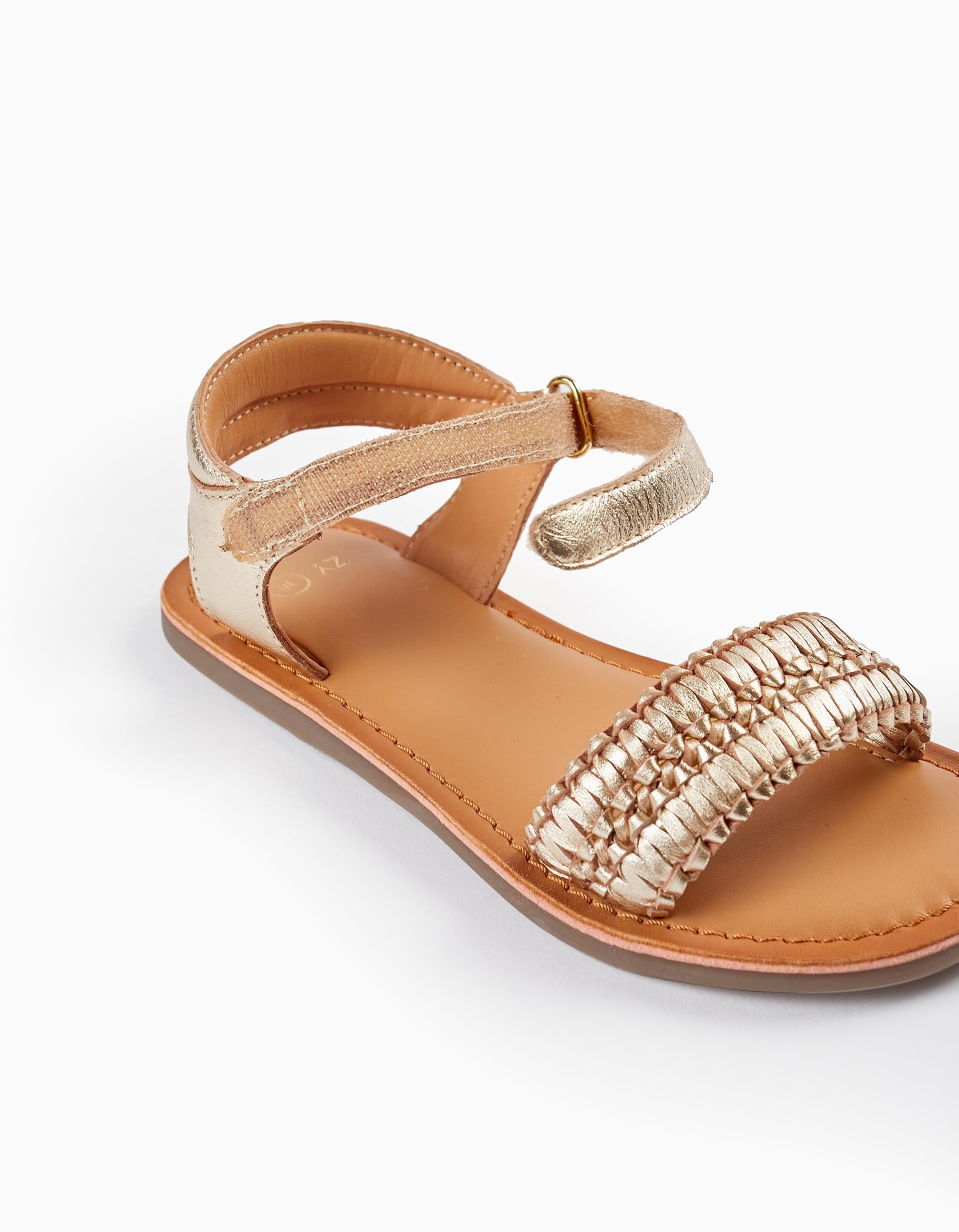 Leather Sandals for Girls, Gold