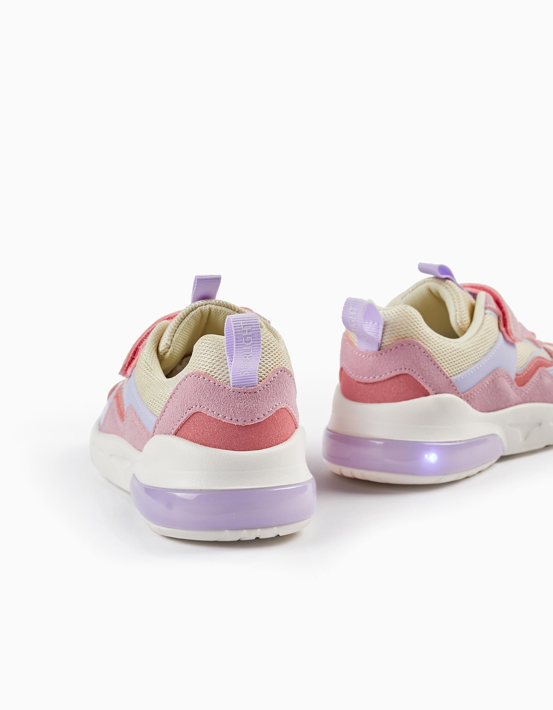Trainers with Lights for Girls 'ZY Superlight', Pink/Purple/Beige